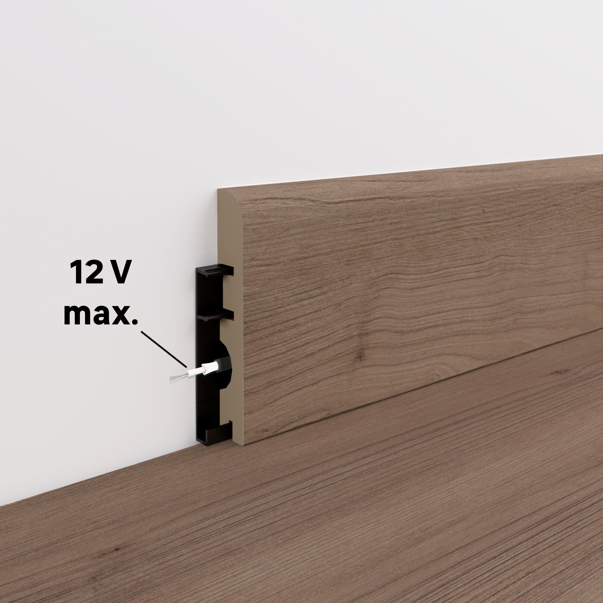 Rodapé MDF castanho semi mate 14x78x2400 mm Artens BG230 - 4