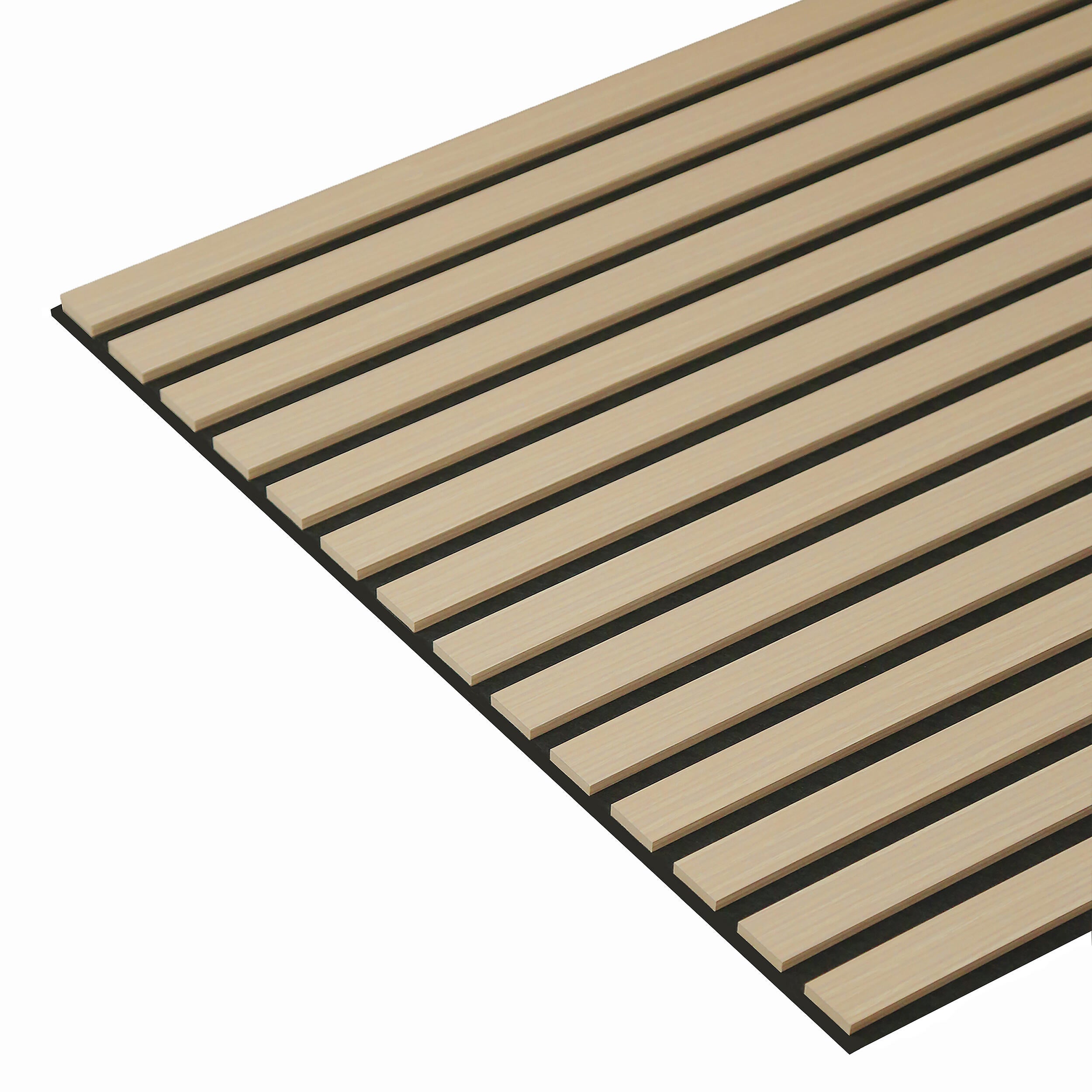 Revestimiento de pared palillería efecto 3D MDF acústico ARTENS Ravik roble claro 60x60cm - 5