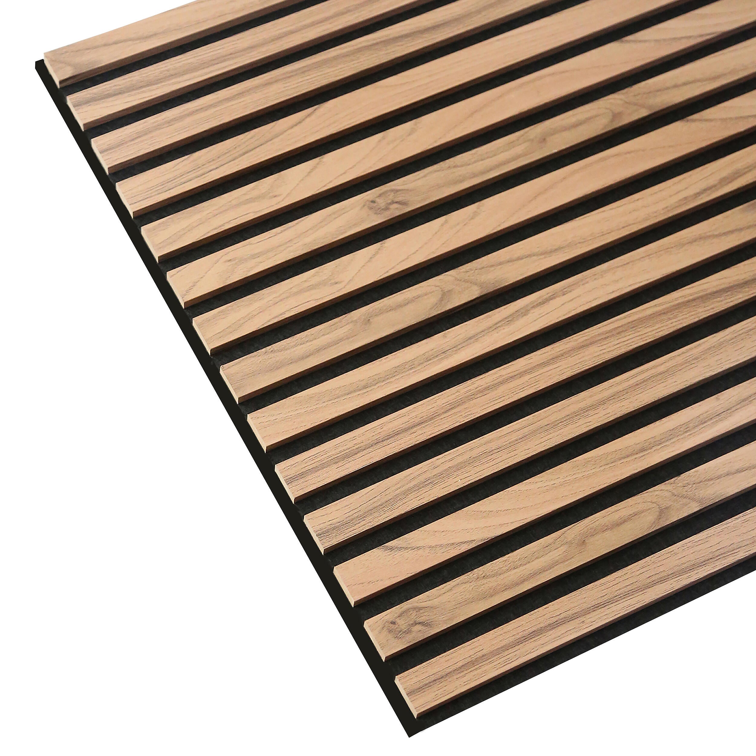 Revestimiento de pared palillería efecto 3D MDF acústico ARTENS Ravik Nogal 4 losetas de 60x60cm - 5