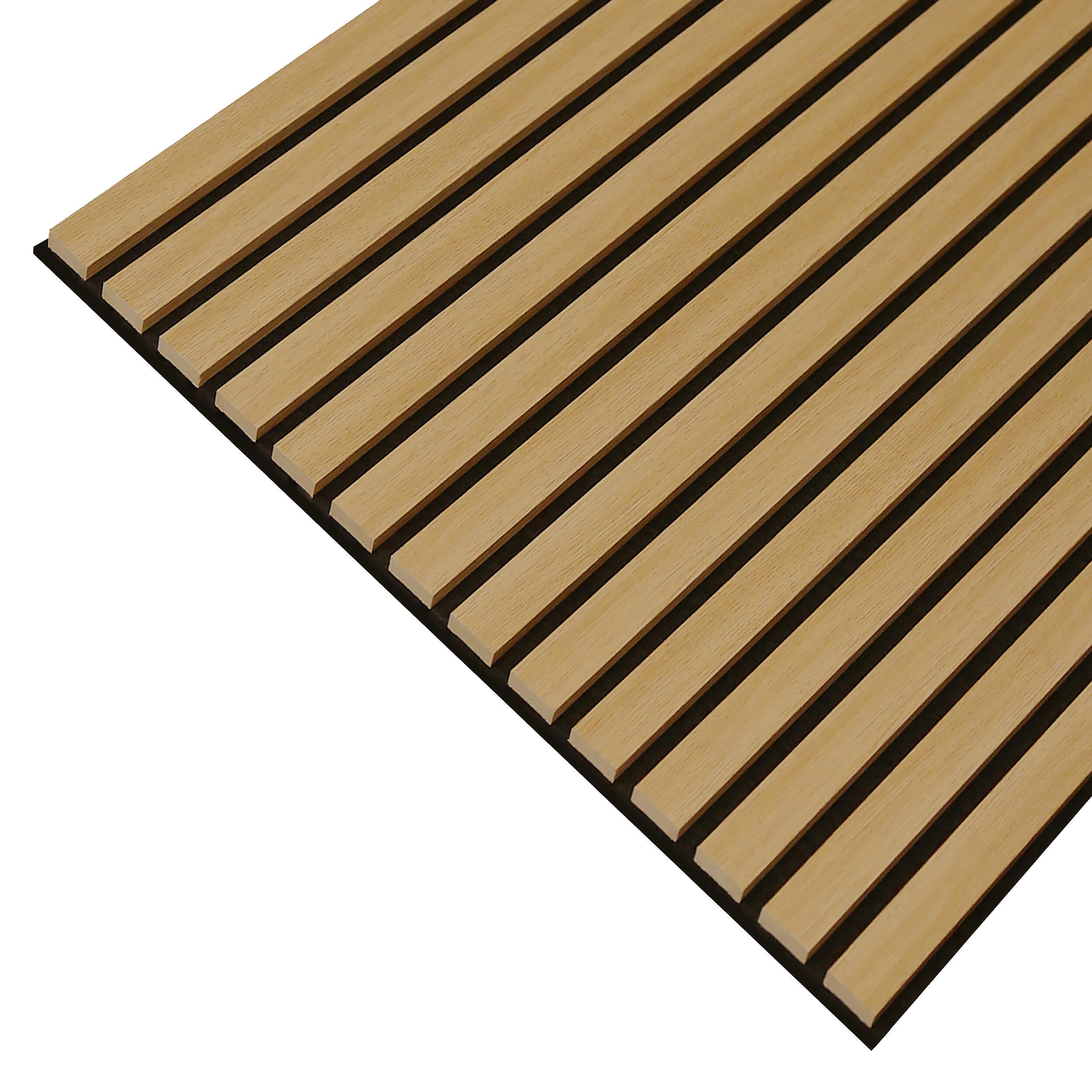 4 dalles tasseaux décor chêne naturel, fond feutrine noir Ravik ARTENS, 60x60 cm - 5