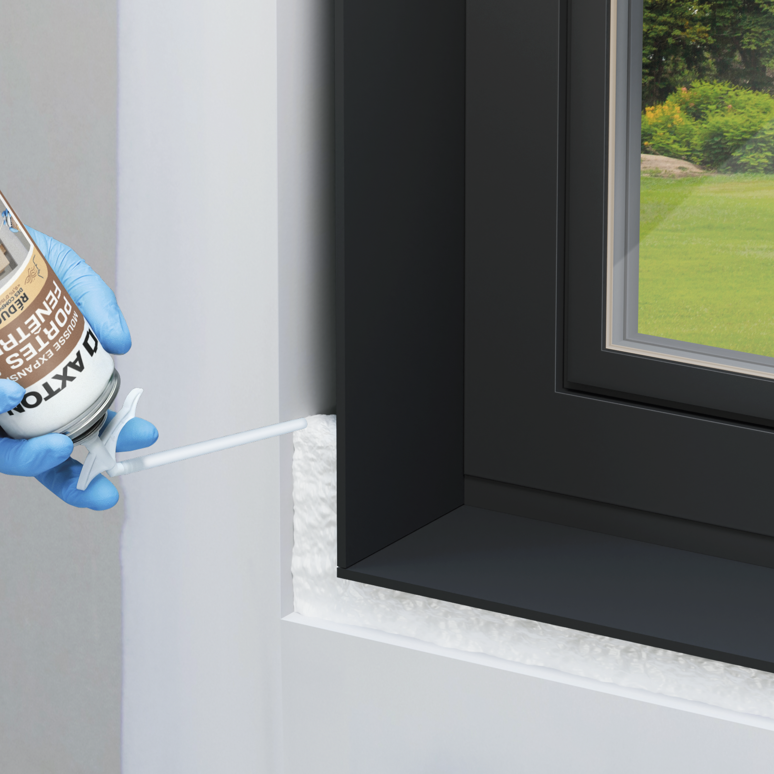 Mousse expansive Portes et fenêtres AXTON blanc 500ml - 2