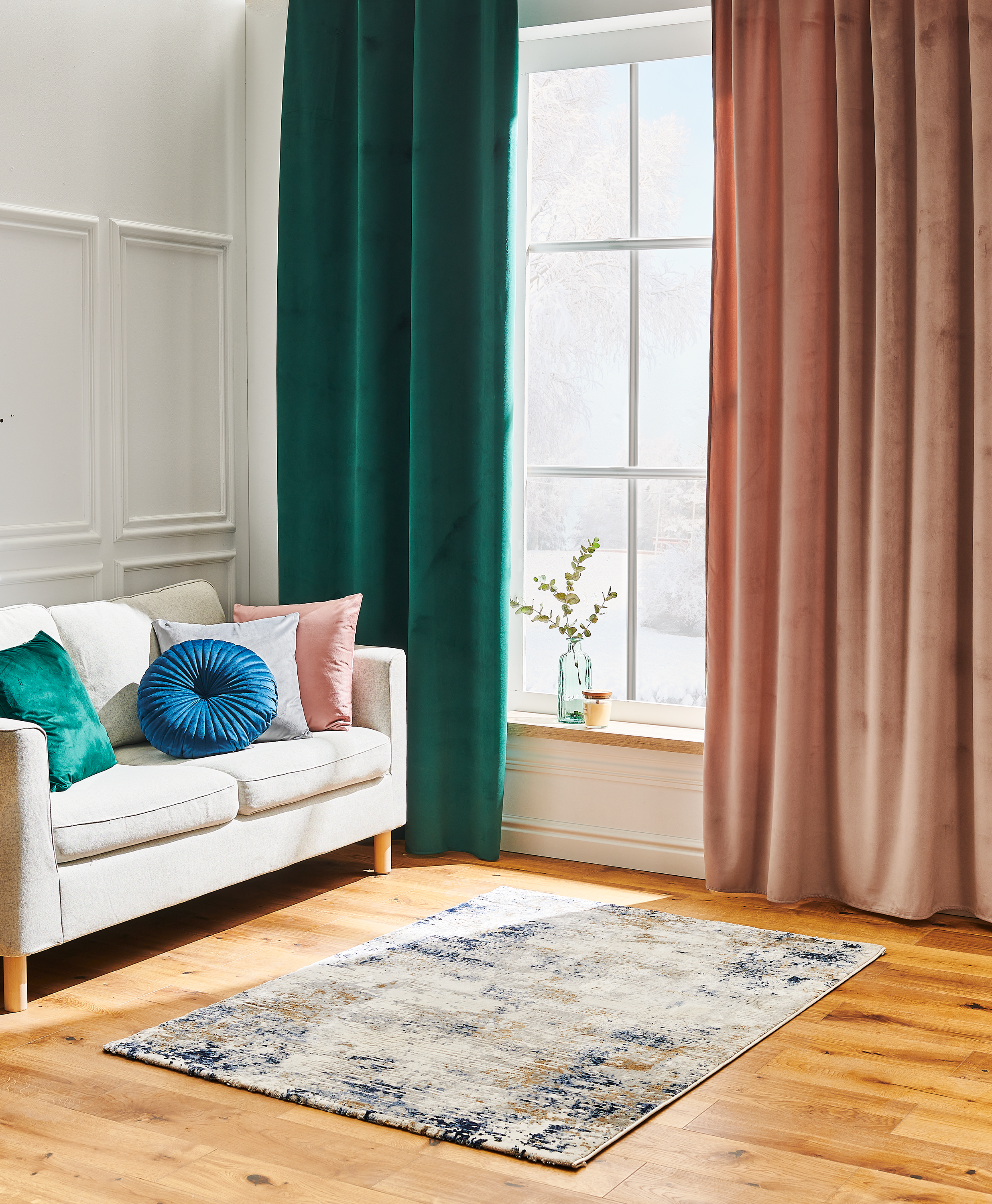 Zasłona welurowa Tony brązowa 140 x 280 cm na przelotkach Inspire - 2