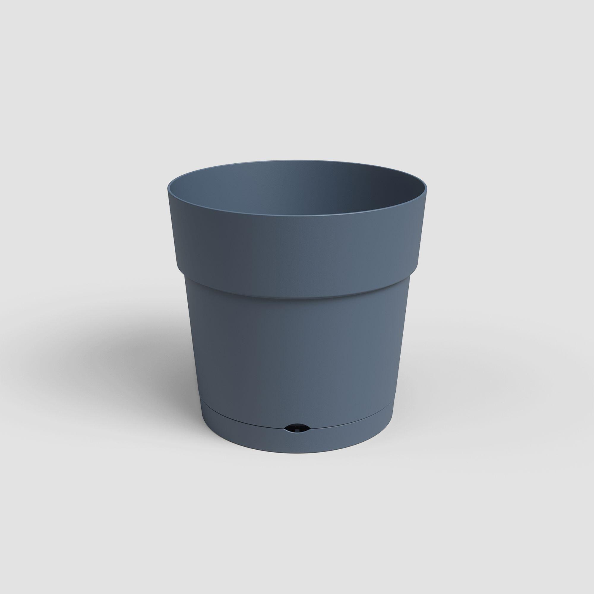 Maceta de polipropileno capri azul de 39.1x39.1x37cm