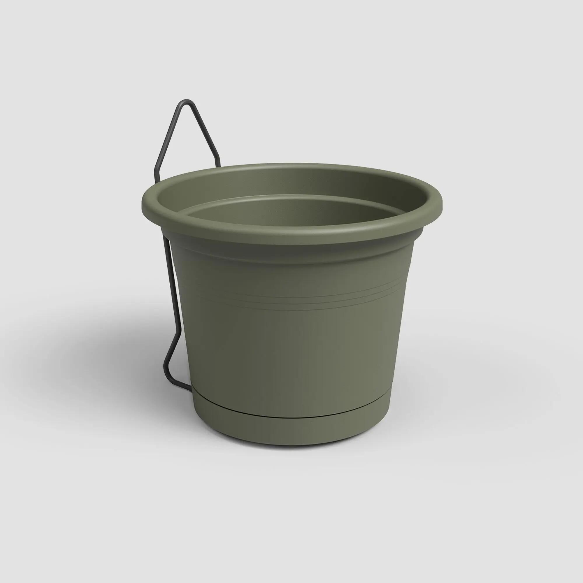 Maceta de polipropileno venezia verde 20 x21 cm
