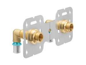 Sortie de cloison Robifix (Douche/Bain Douche) entraxe 150mm - plaque de  finition - PER Ø12 - raccord à compression Femelle 1/2 (15/21)