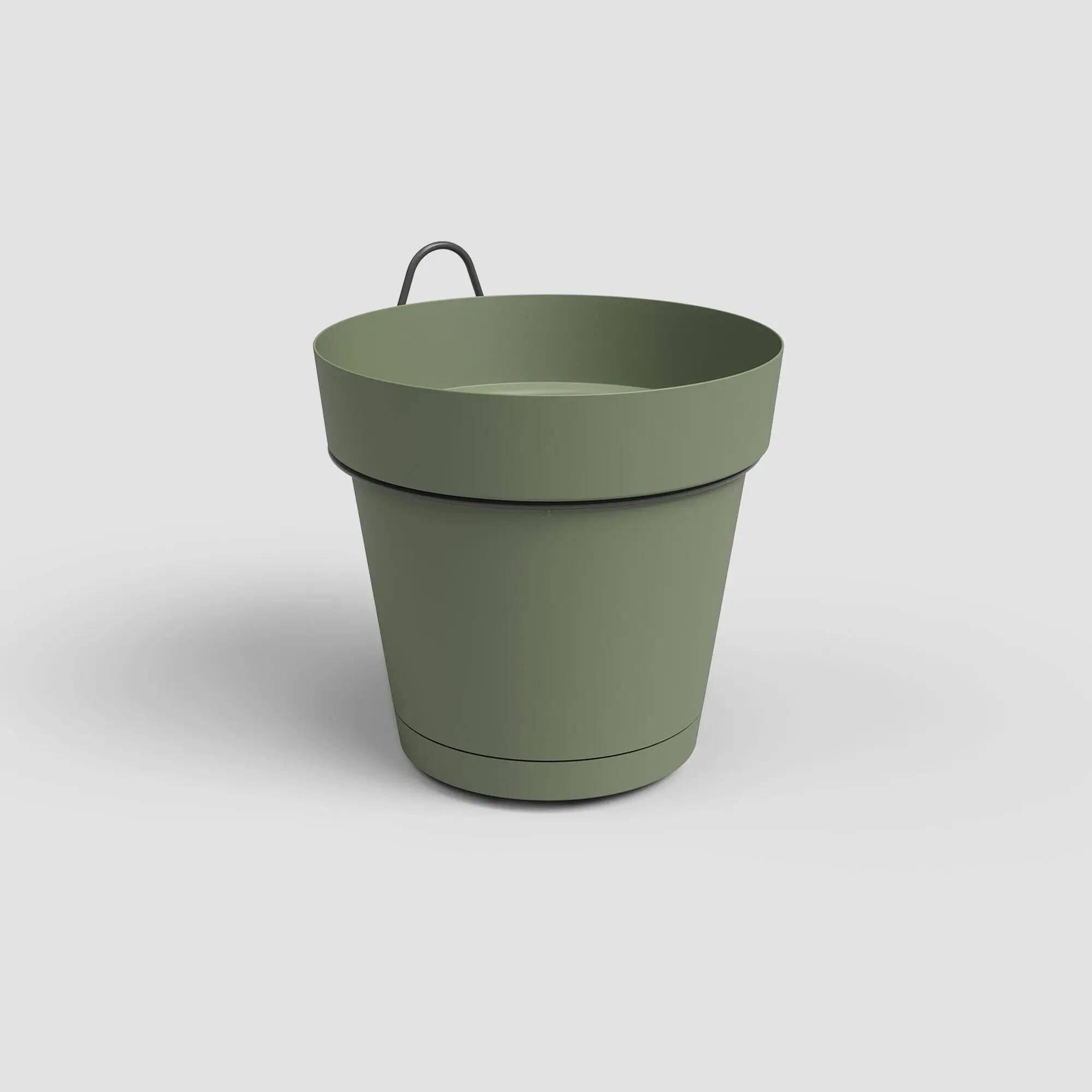 Maceta de polipropileno capri verde 20 x21 cm