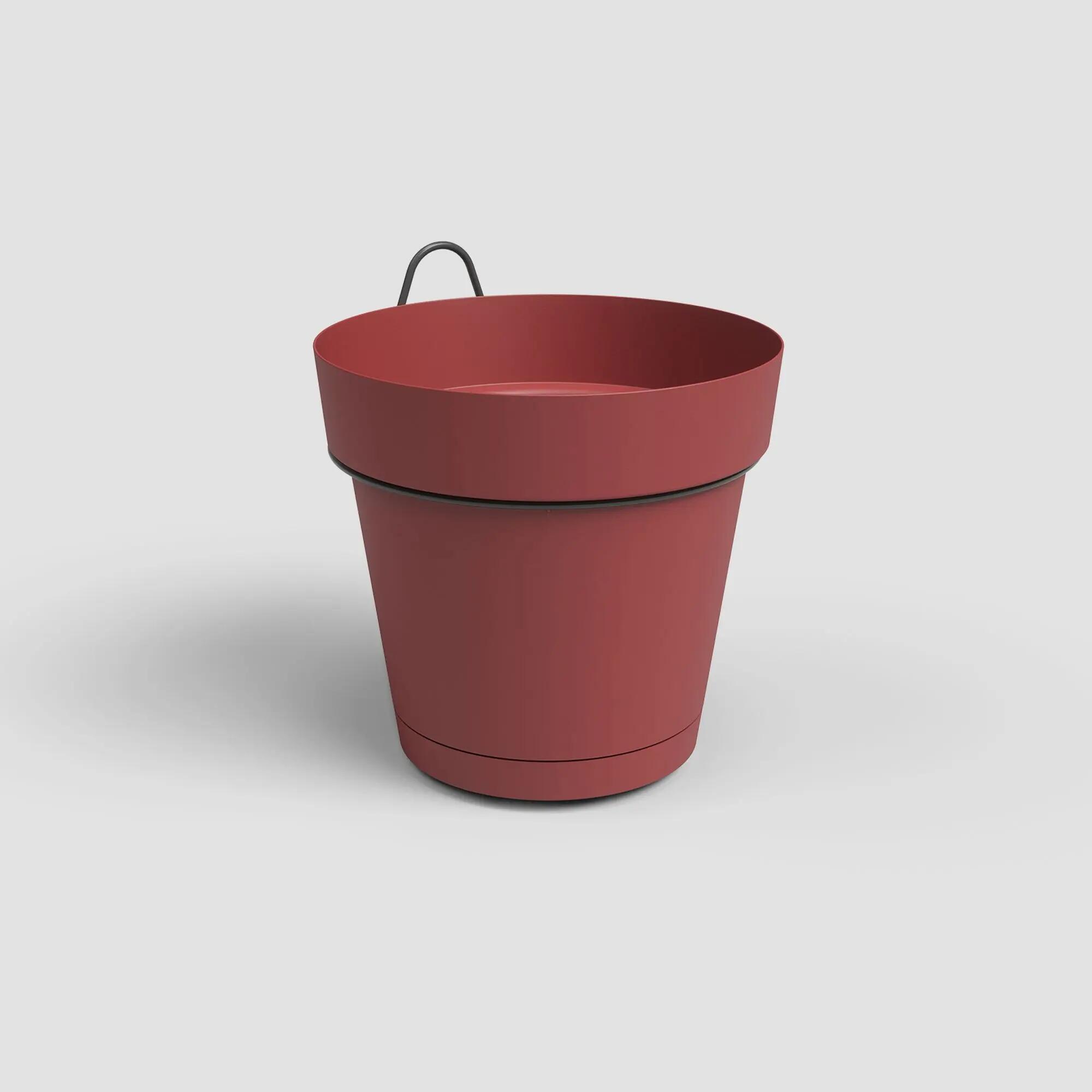 Maceta de polipropileno capri rojo 20 x21 cm