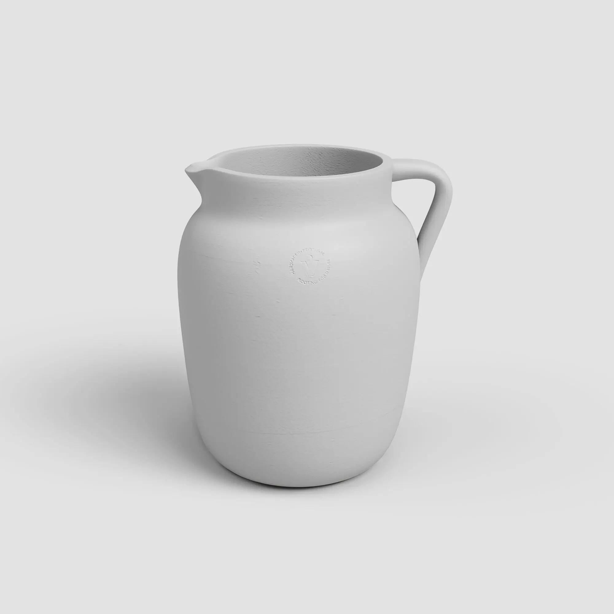 Maceta de arcilla gaia blanco de 17x17x20cm
