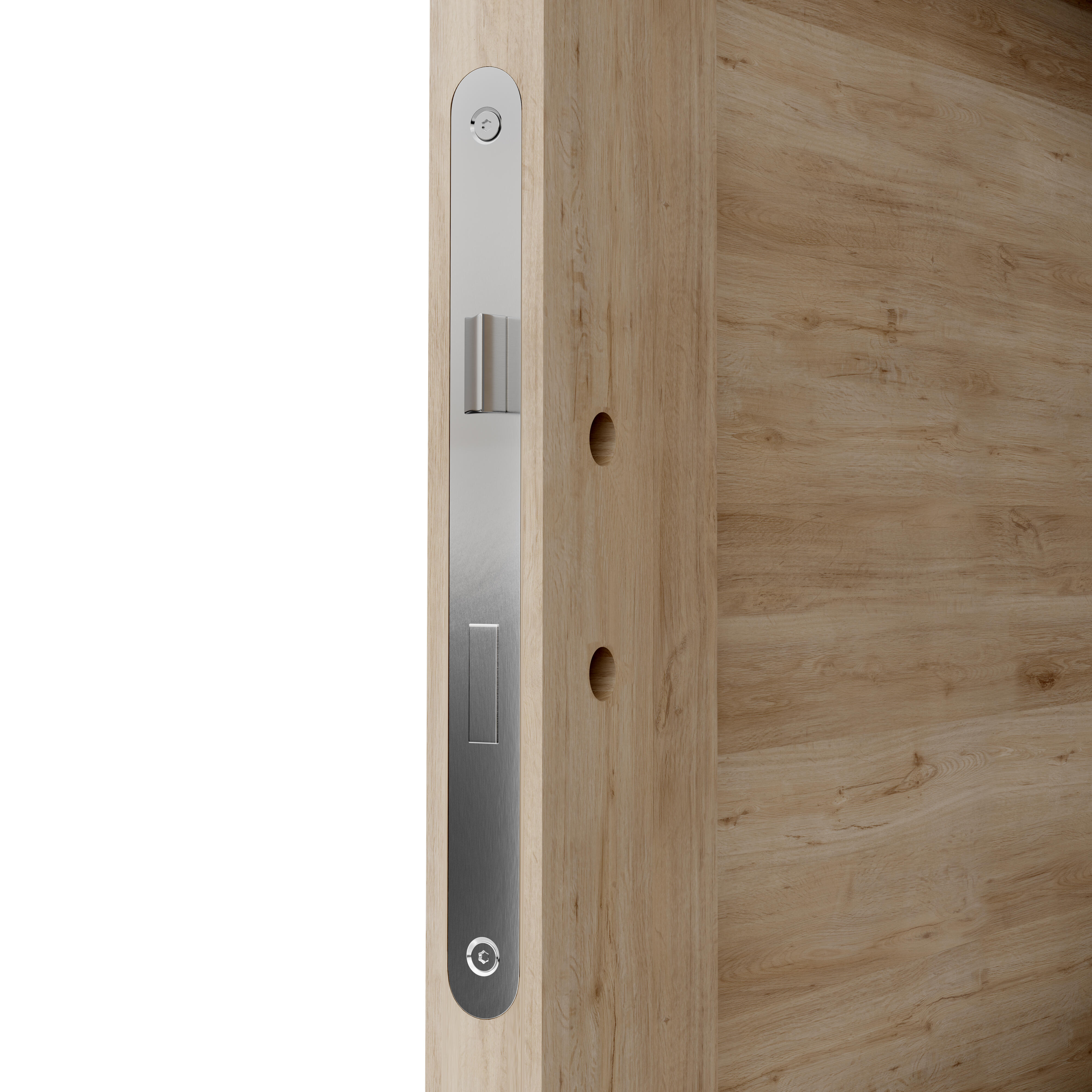 Bloc-porte fin de chantier chêne Goa vitrée, H.204 x l.83cm, poussant gauche - 6