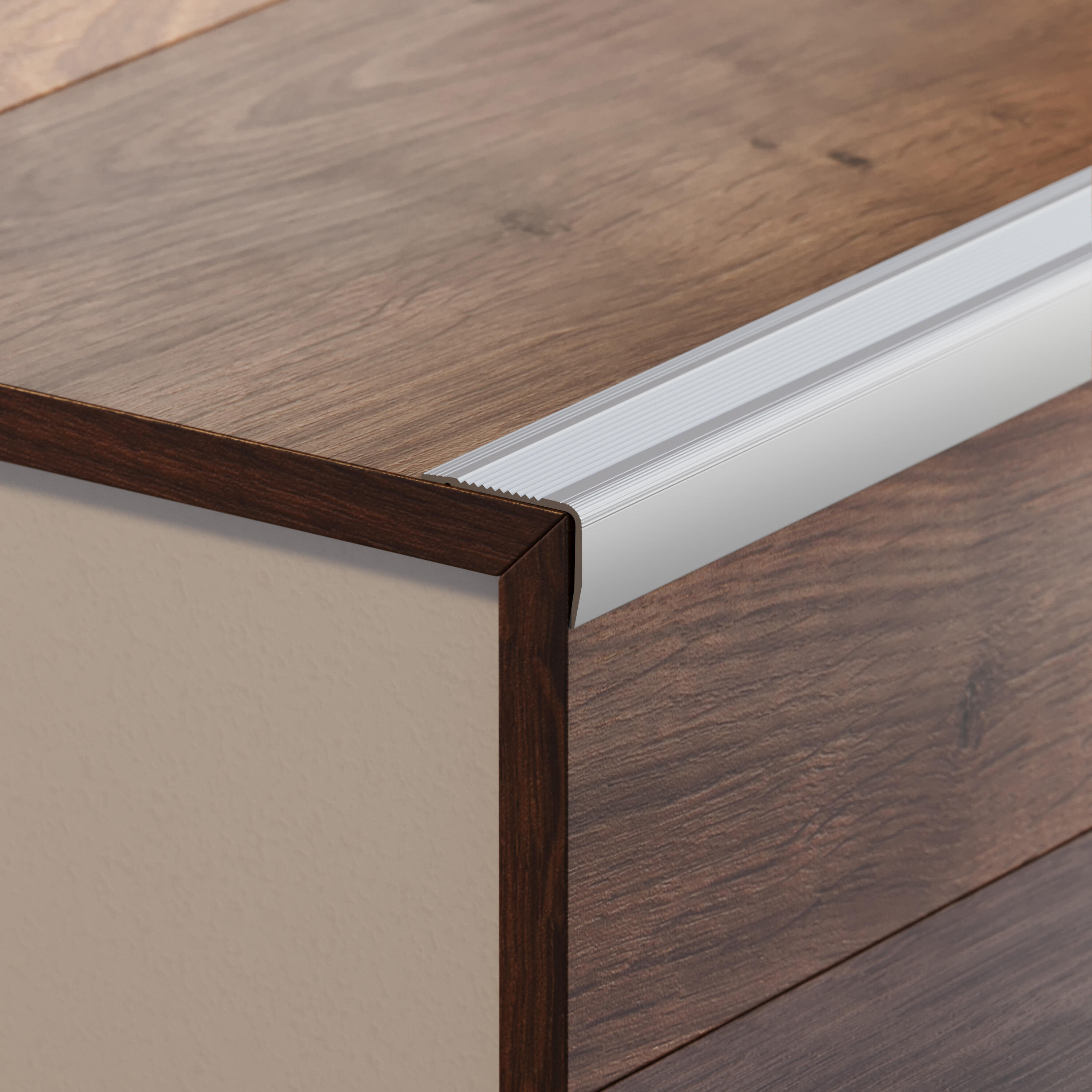 Nez de marche alu gris auto-adhésif, l.2.4 cm x L.110 cm ARTENS - 3