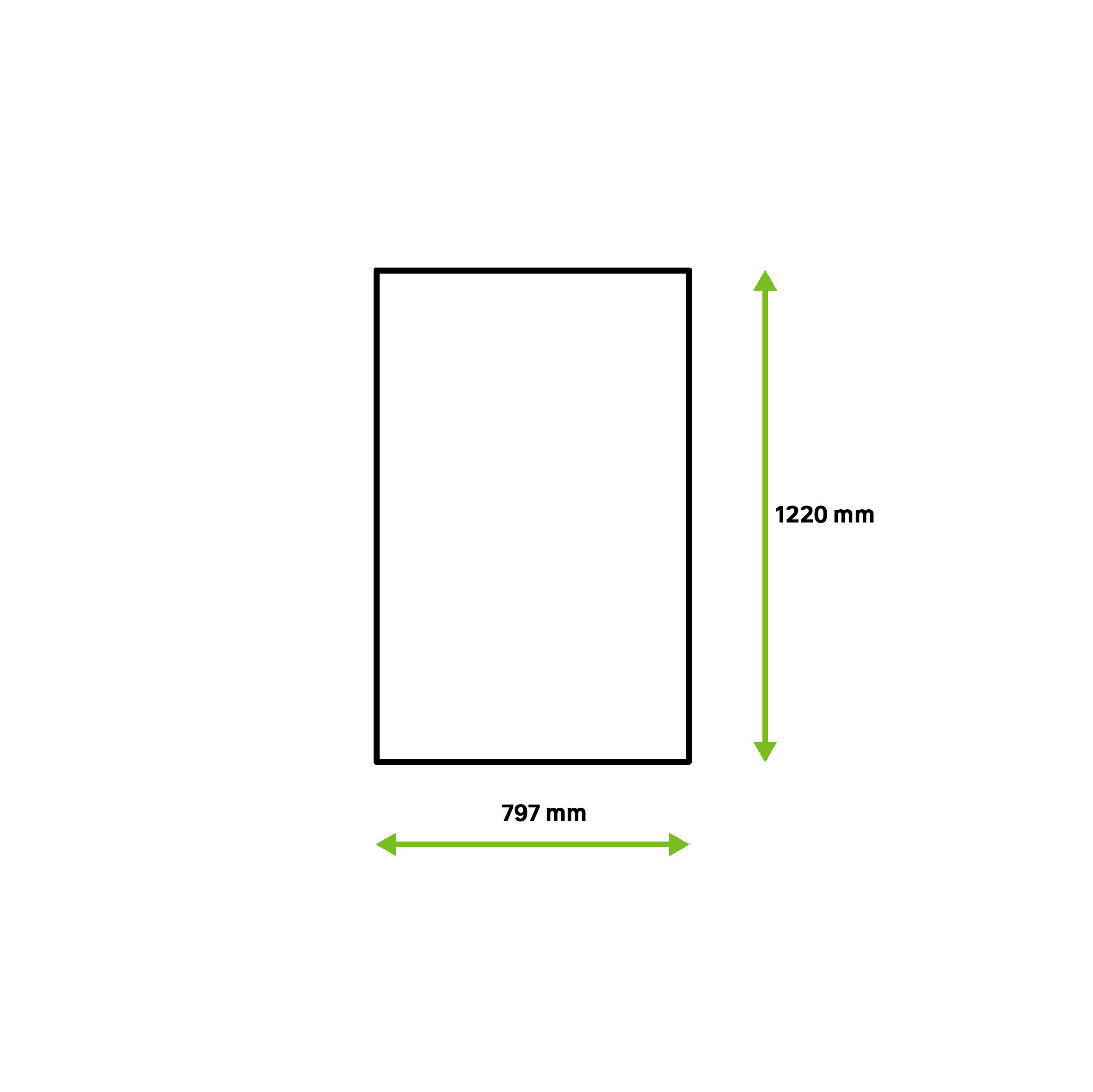 Tampo de melamina BRANCO 1200X797X16MM - 6