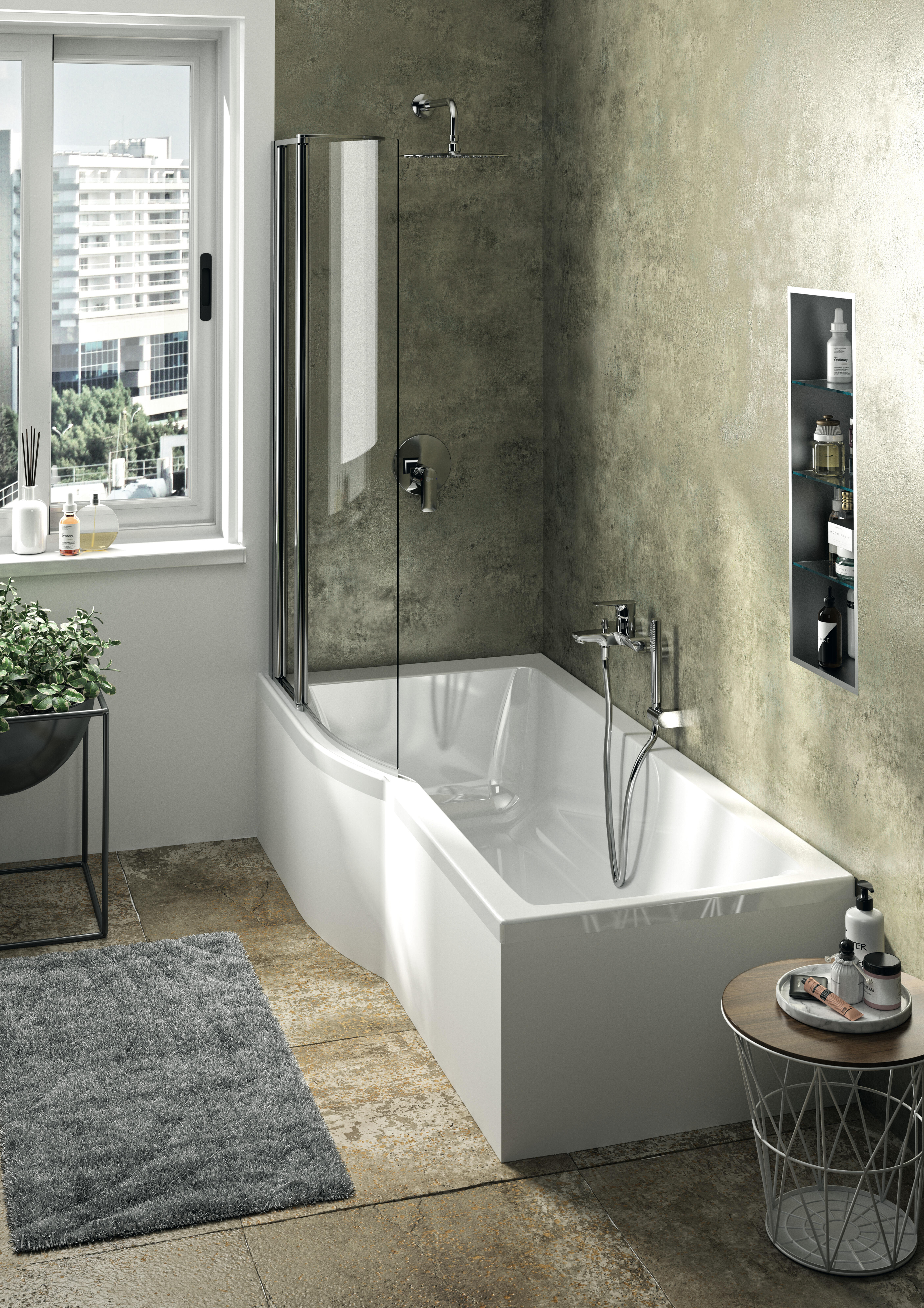 Rubinetto per doccia getto laminare cristallino monocomando Concept Air cromo lucido IDEAL STANDARD - 3