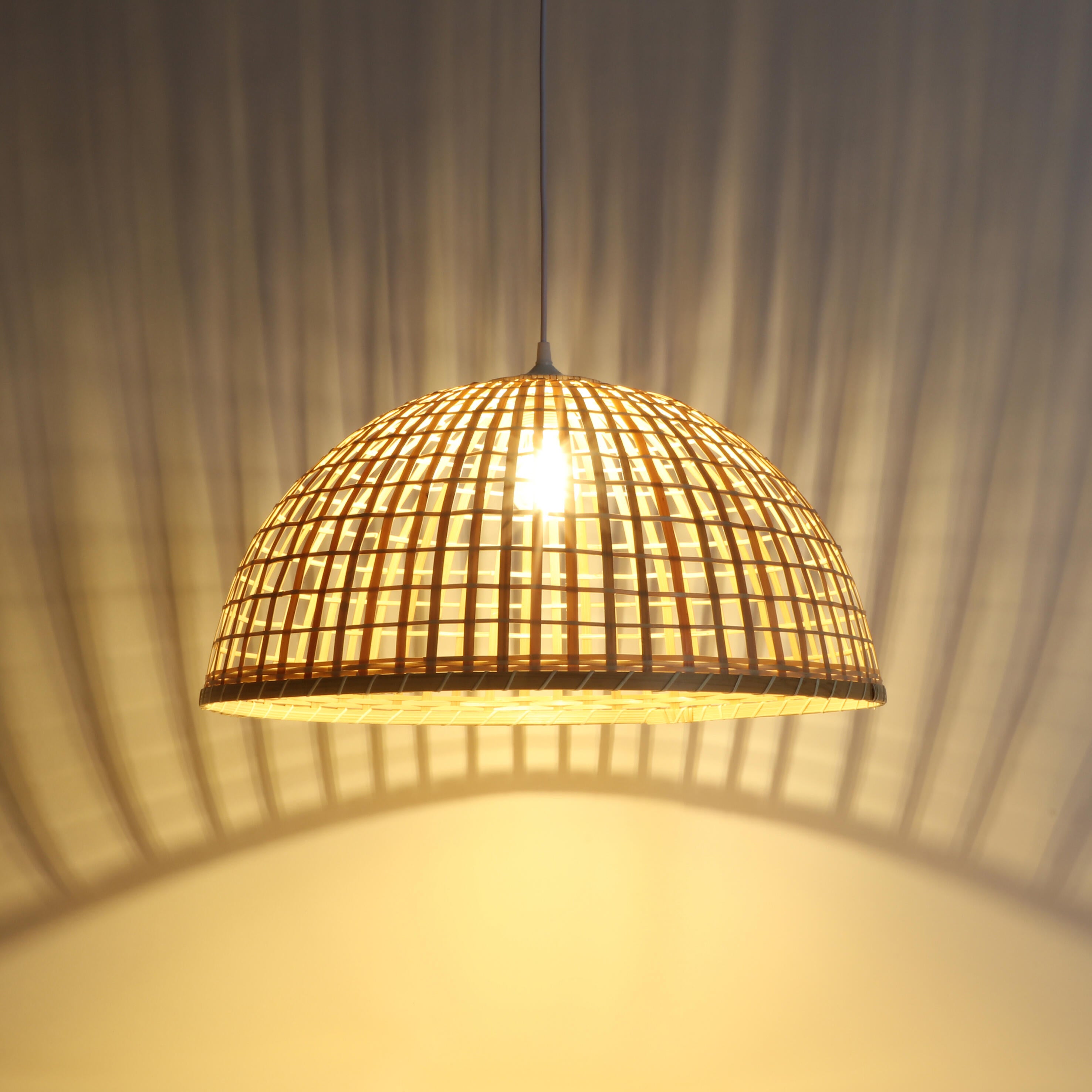 Suspension Macao bambou, beige, Diam.58 cm, E27 - 3