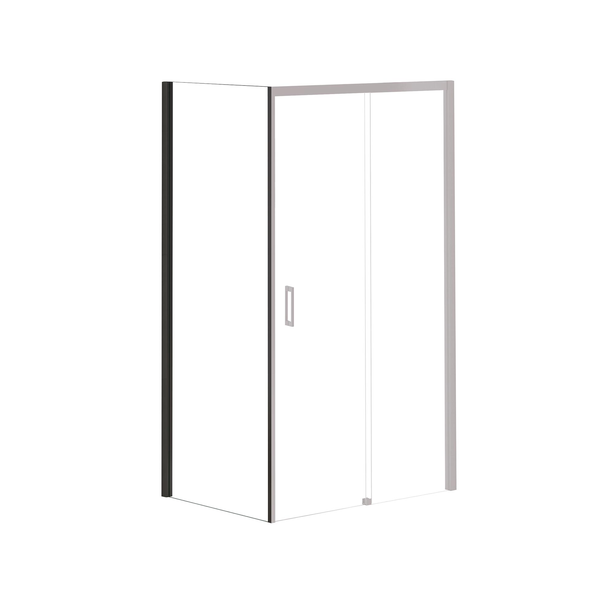 Mampara lateral fijo transparente athenes perfil cromo 90x200 cm 6mm
