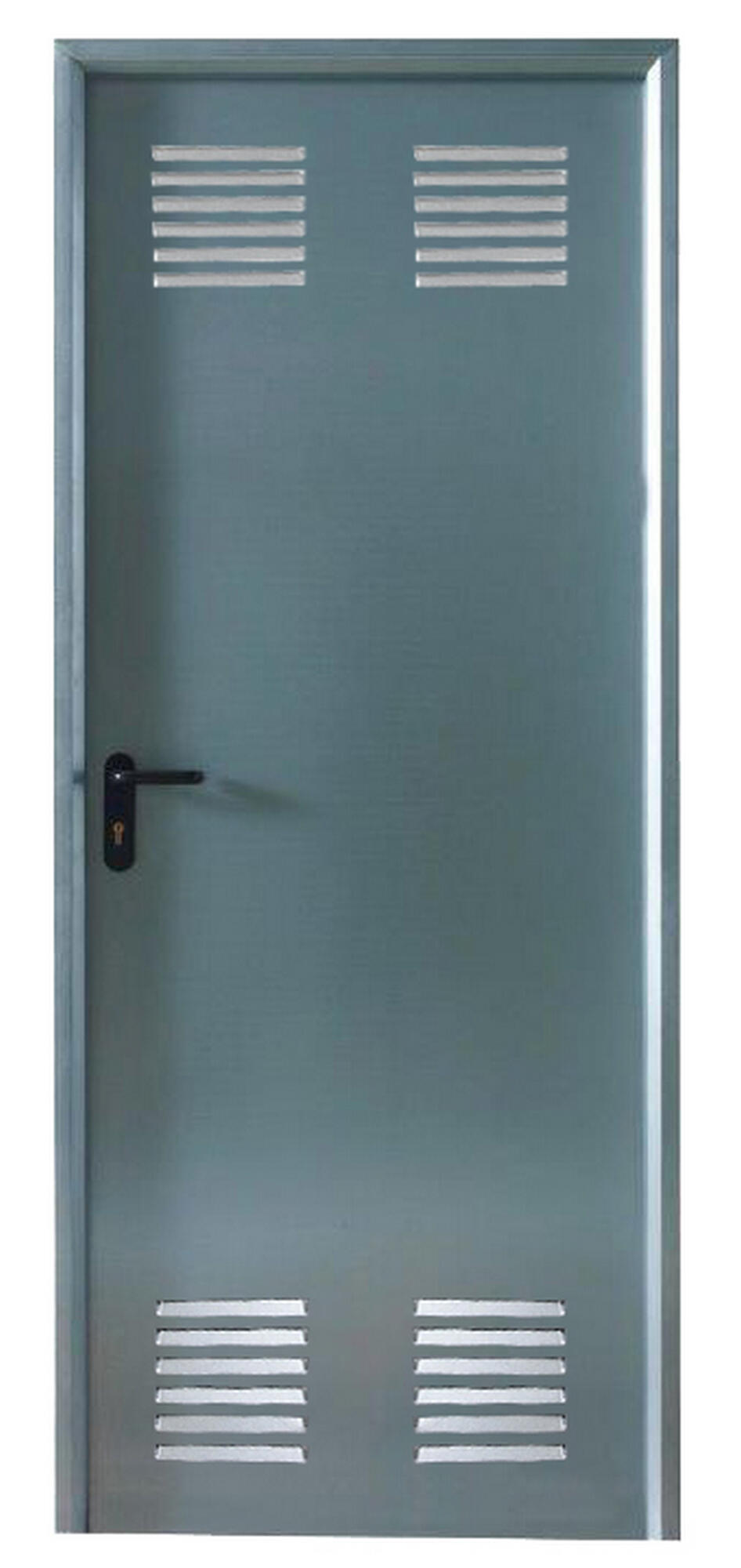 Puerta de trastero liso acero galvanizado con llave 1 punto de seguridad apertura derecha 200x90cm