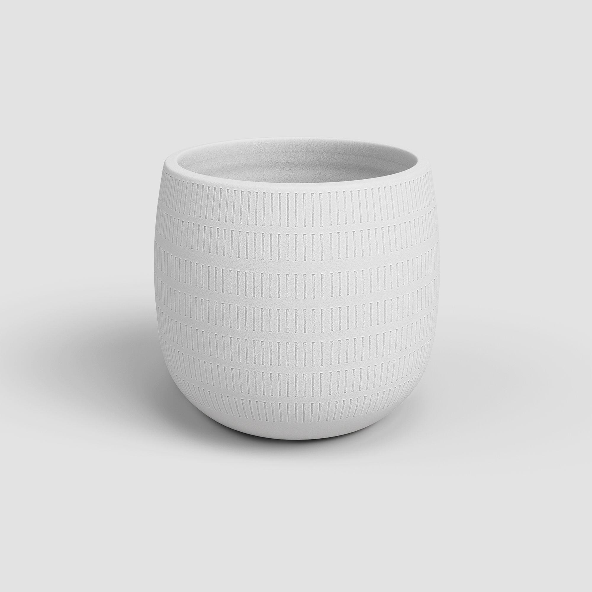 Vaso de cerâmica AURA 25 cm BRANCO ARTEVASI - 2