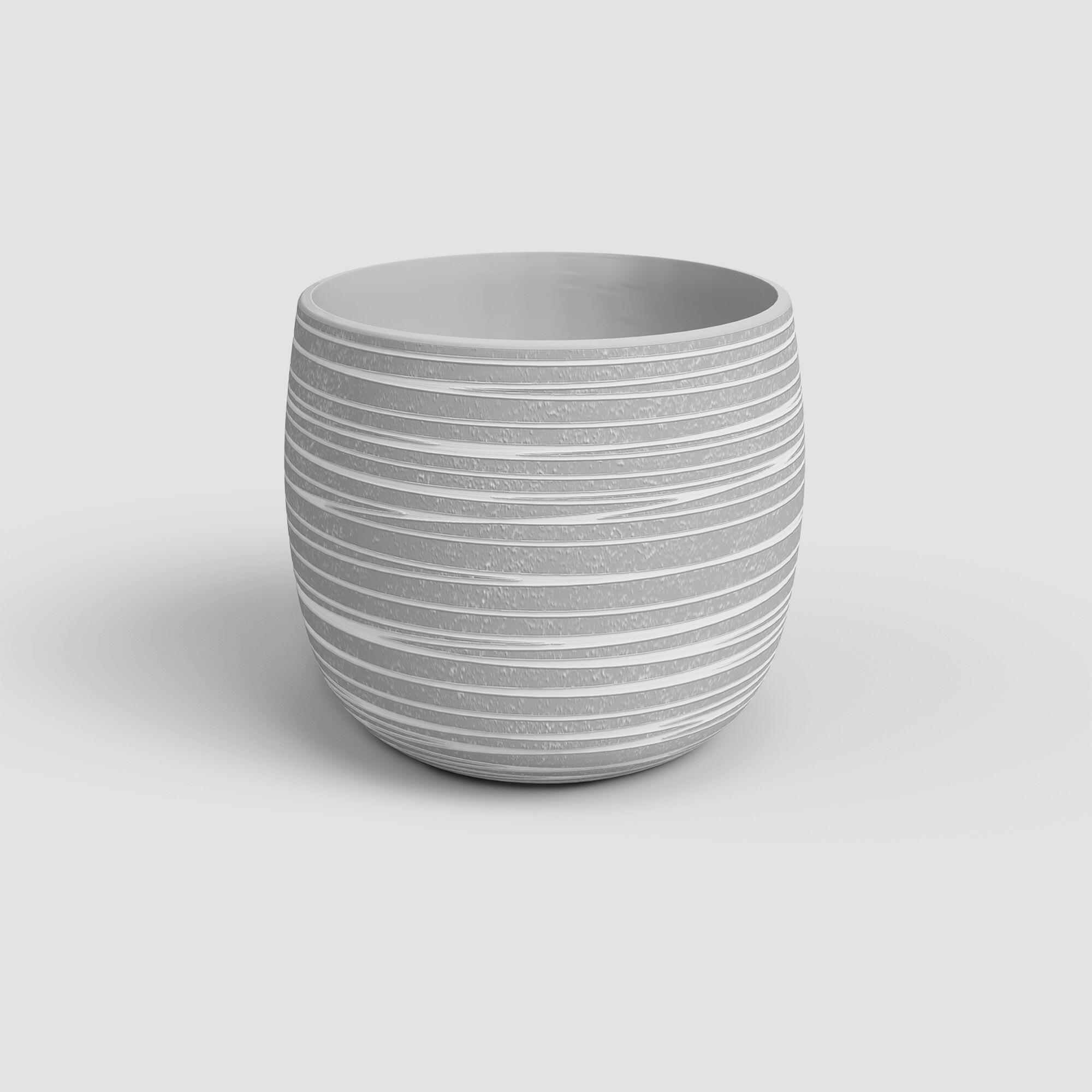 Maceta de arcilla doris gris 29x29 cm