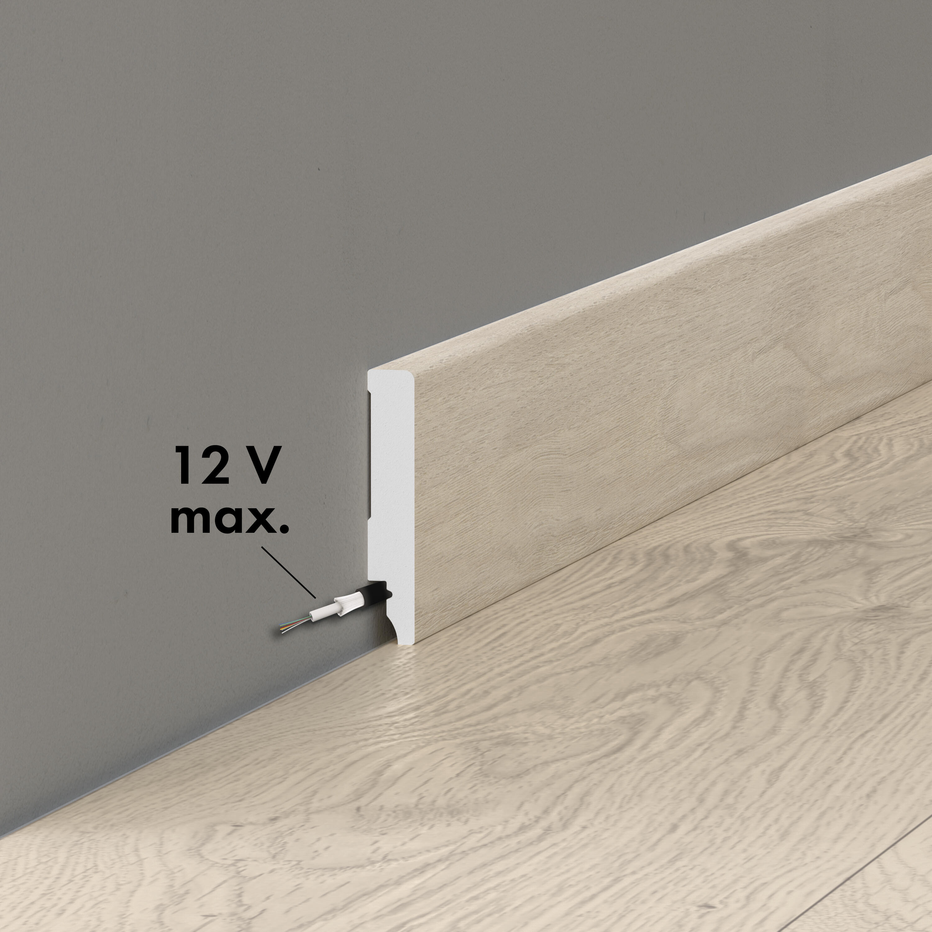 Listwa przypodłogowa polistyrenowa XPS Foligno 8 cm Artens - 4