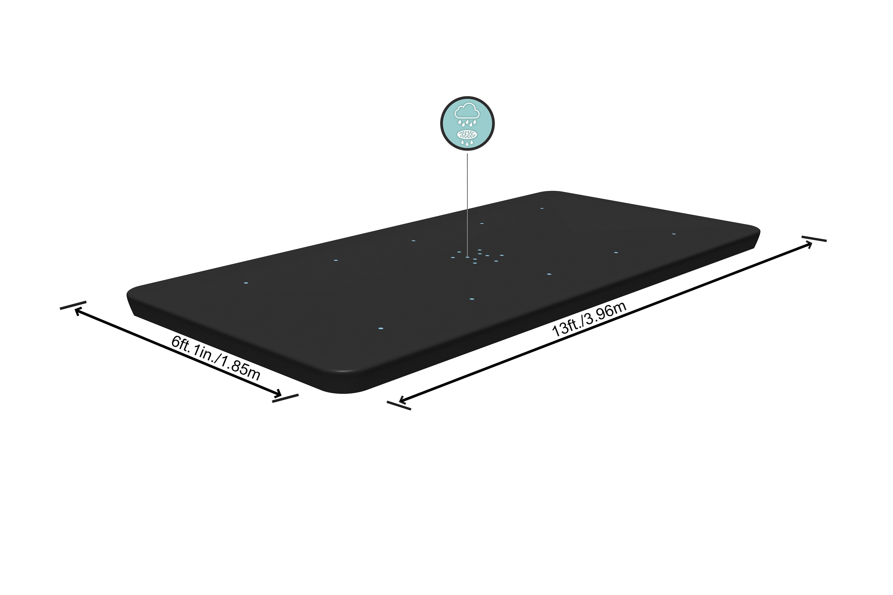 Copertura invernale per piscina rettangolare BESTWAY in pvc nero 396 x 185 cm - 2