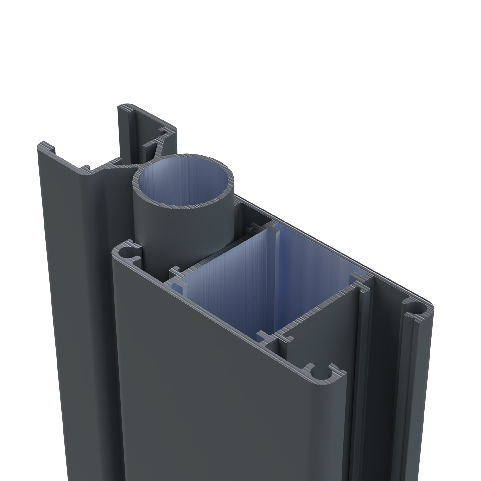 Poste multifunción de aluminio gris de 119 cm klos up