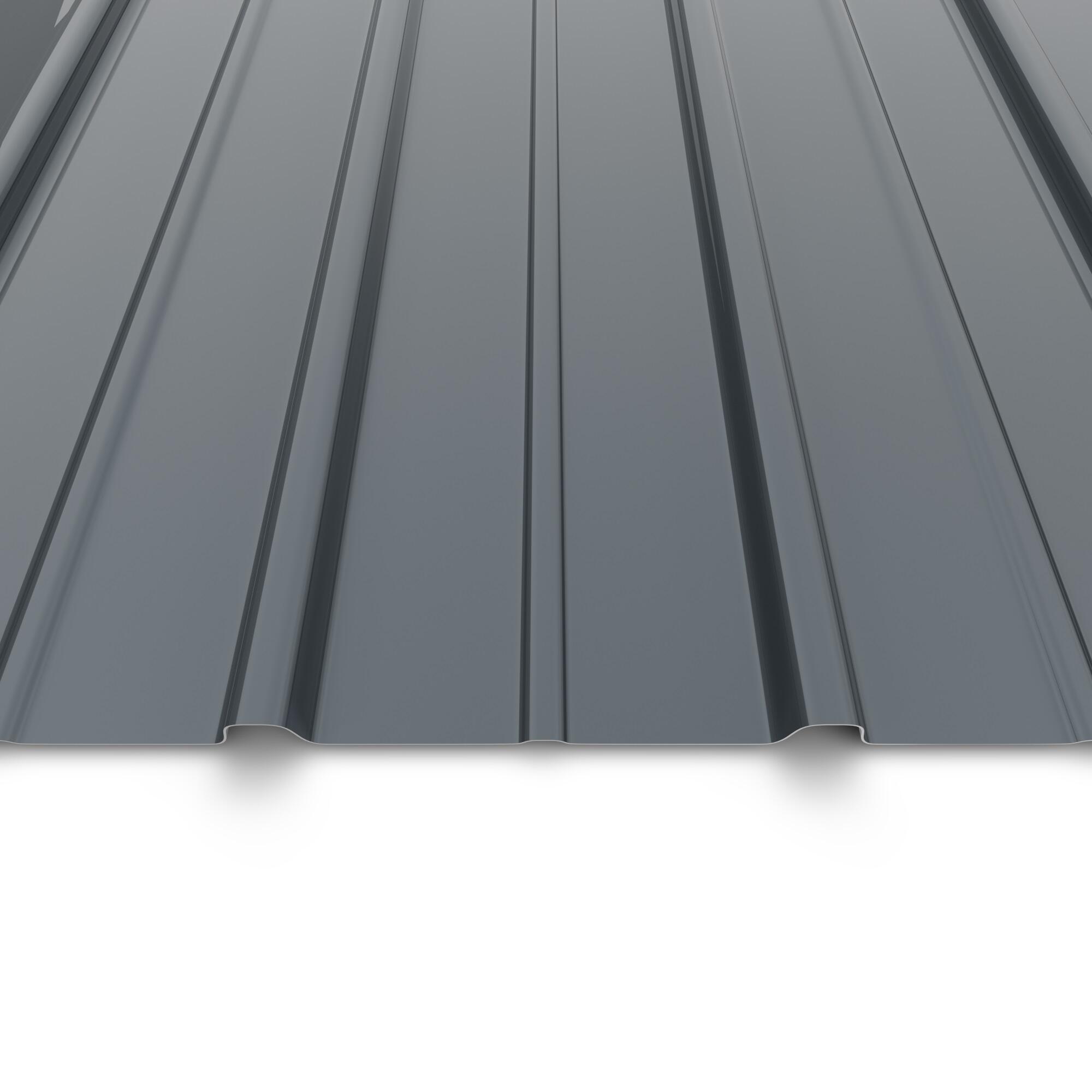 Plaque de couverture, nervuré , gris, l.90.6 x L.200 cm, H.12 mm, Ep.0.4 mm - 8