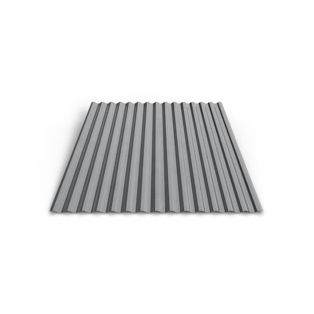 Tôle bac acier bardage nervuré incolore/transparent, l.1.102 x L.2 m, ep.0.5 mm