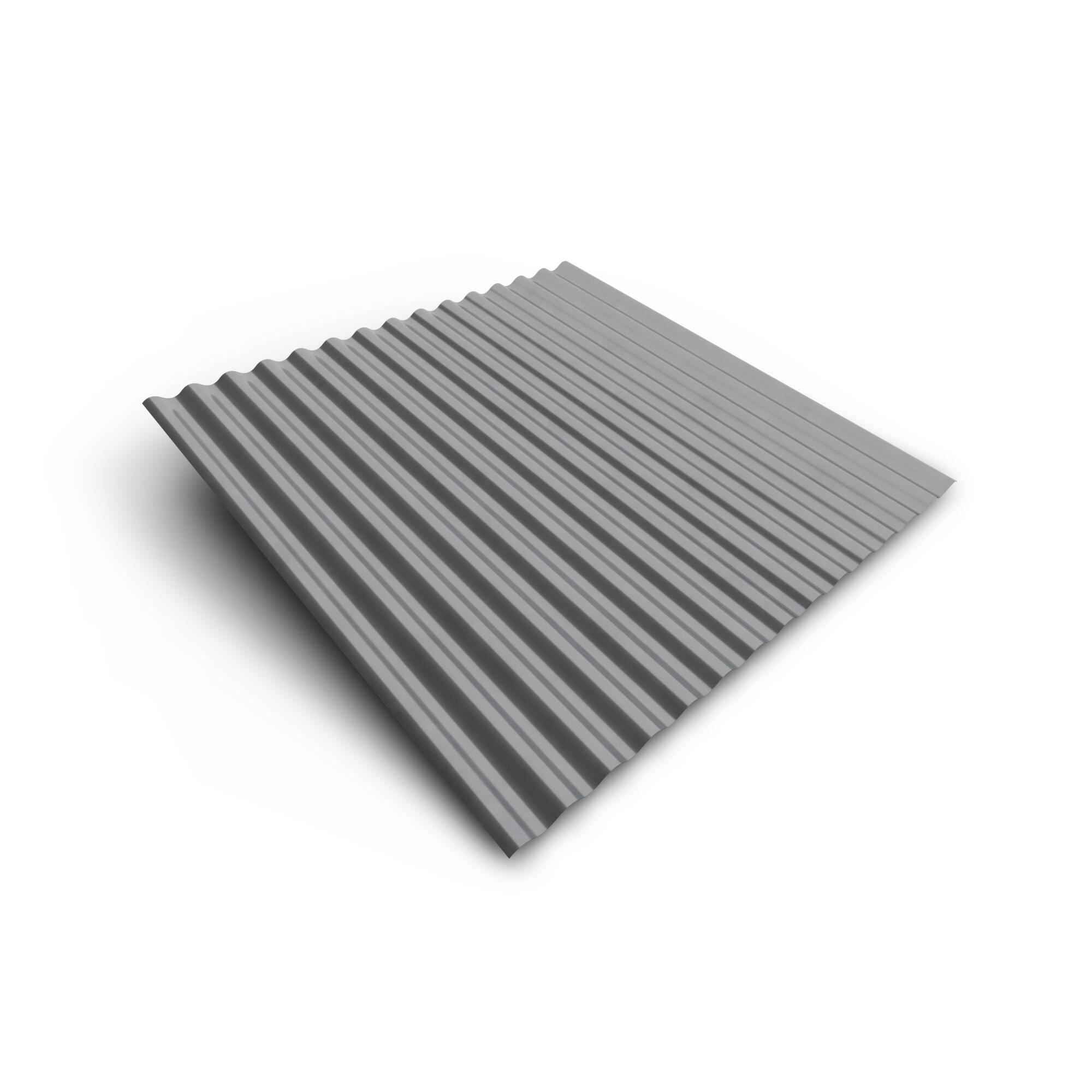 Plaque de couverture, ondulé , gris, l.110.2 x L.200 cm, H.18 mm, Ep.0.5 mm - 5
