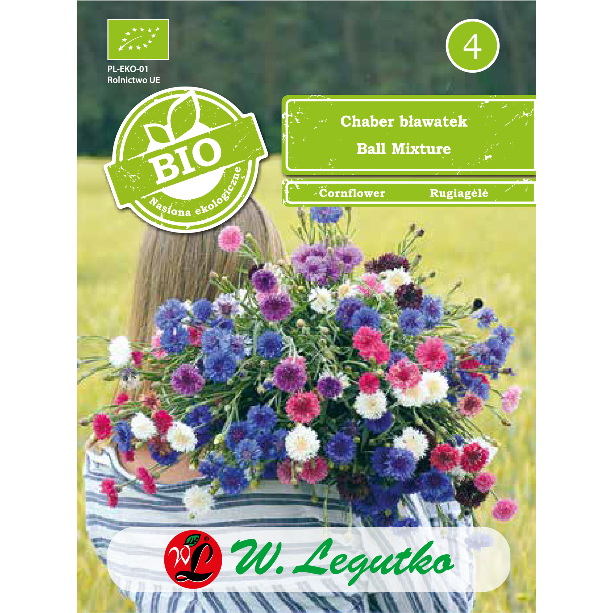 Chaber bławatek Ball Mixture nasiona 0.5g W. Legutko