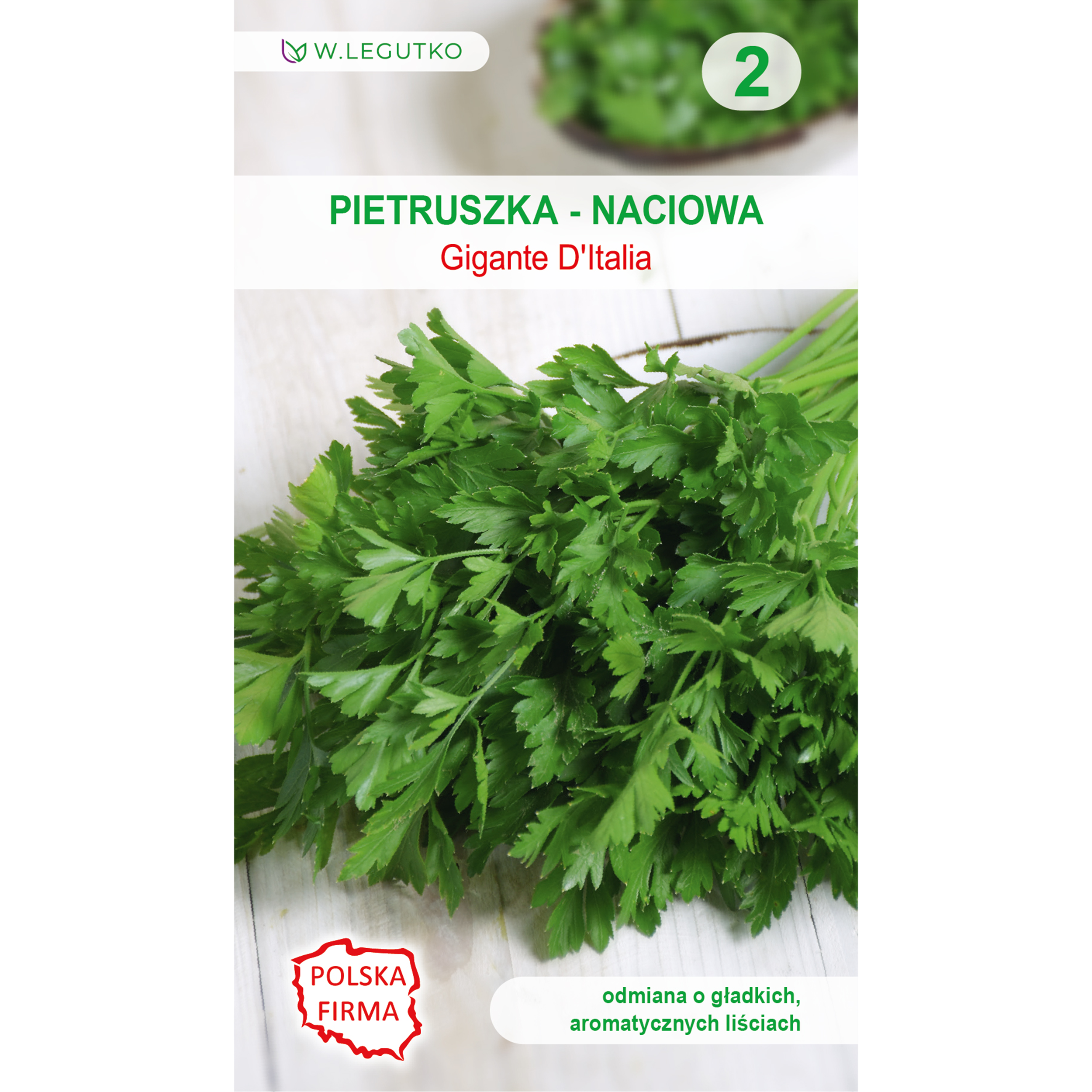 Pietruszka naciowa Gigante D Italia nasiona 2g W. Legutko