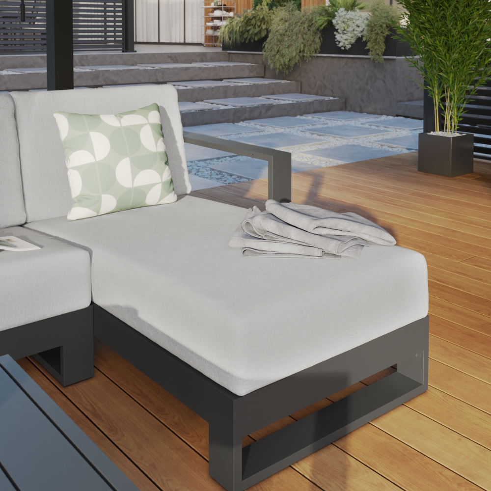 Fauteuil pour corner en aluminium anthracite Athena NATERIAL - 2