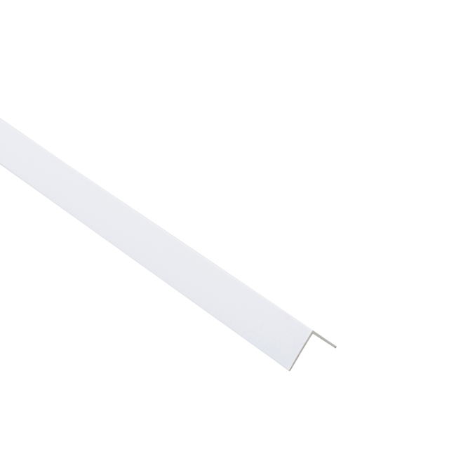 Perfil forma de ángulo de PVC blanco, Alt. 15 x An.15 x L.2600 mm