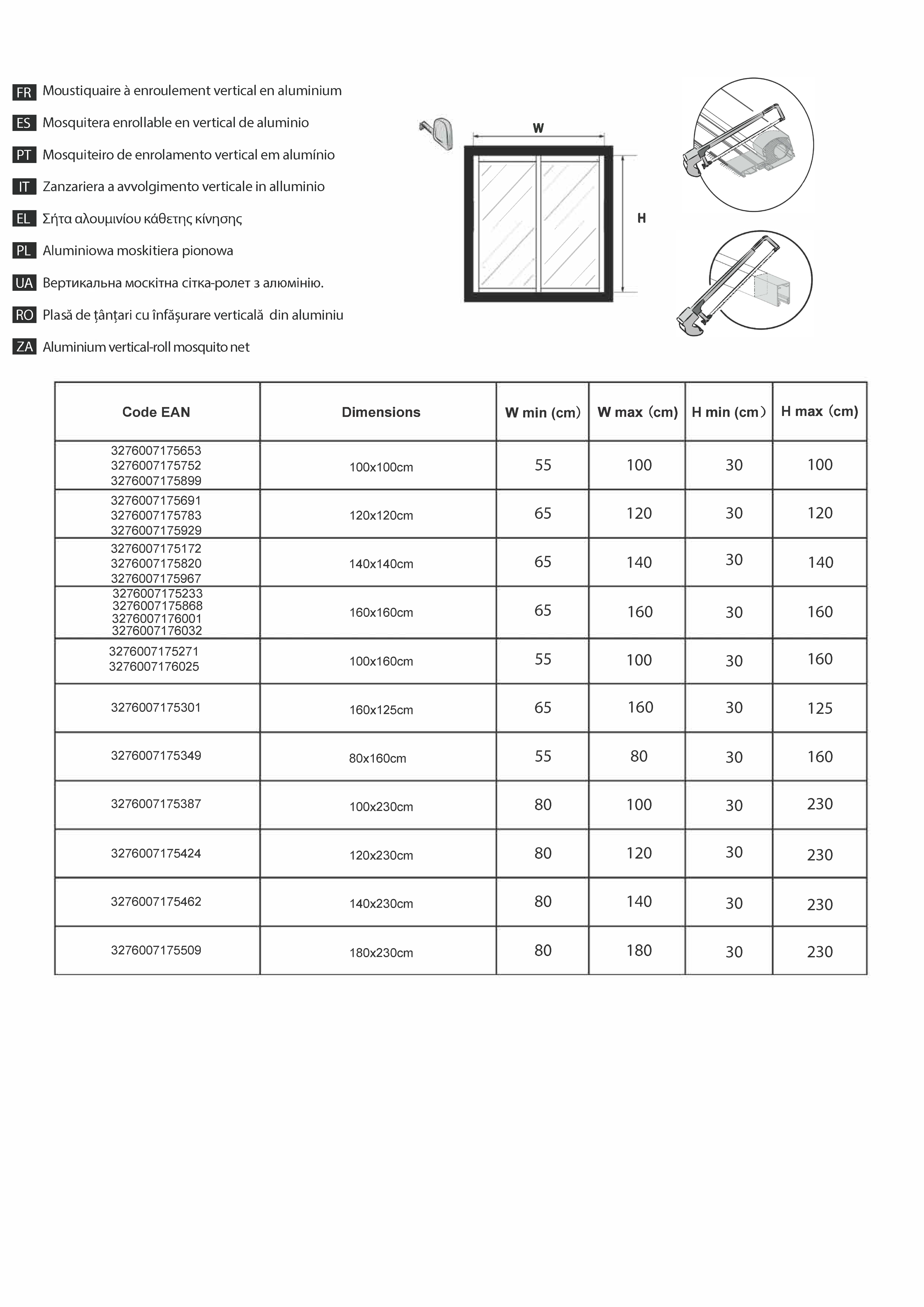 Rede mosquiteira rolante para janela Isoxa 100X100 cm branco - 9