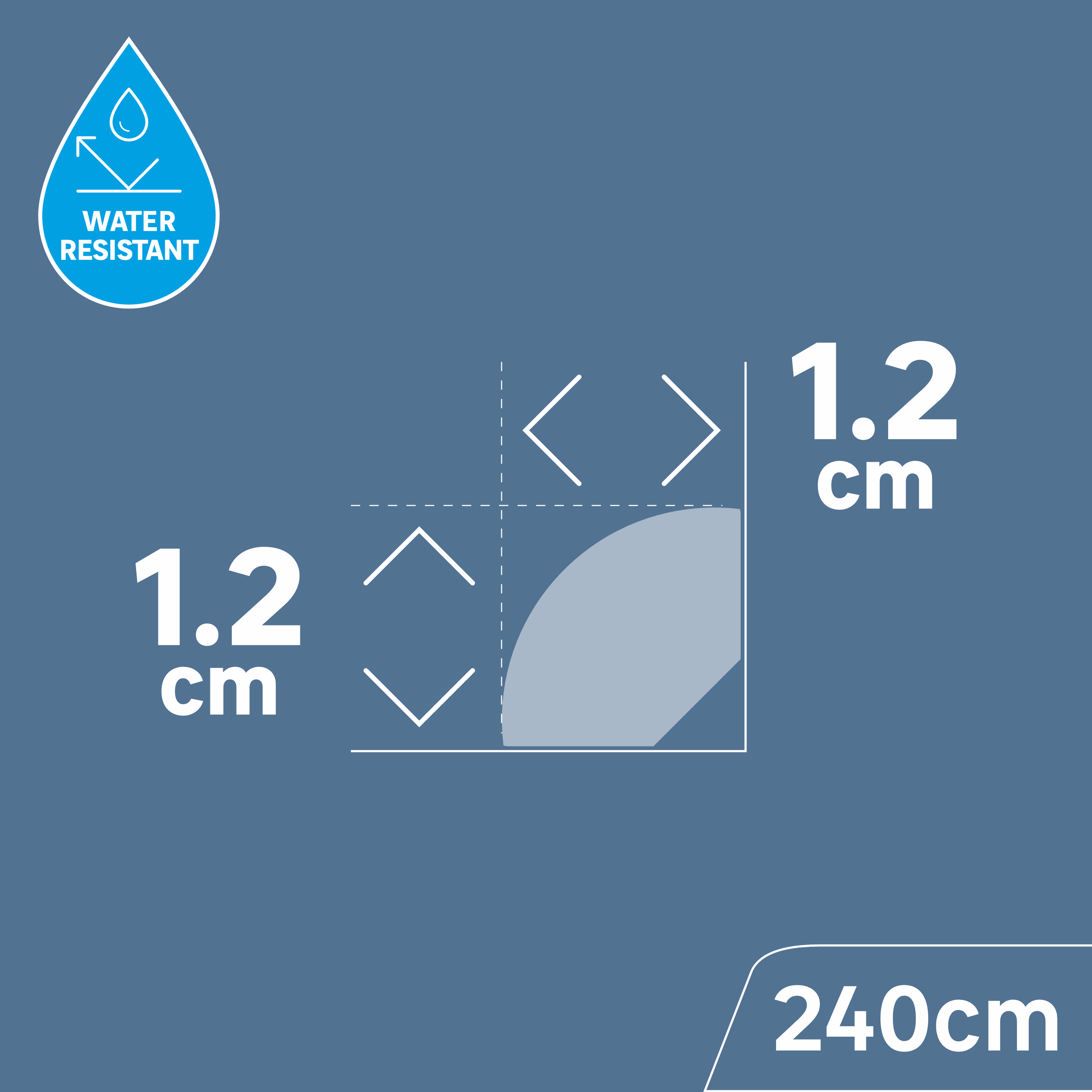 Ćwierćwałek PCV biały zewnętrzny 12x12x2400 mm Artens - 2