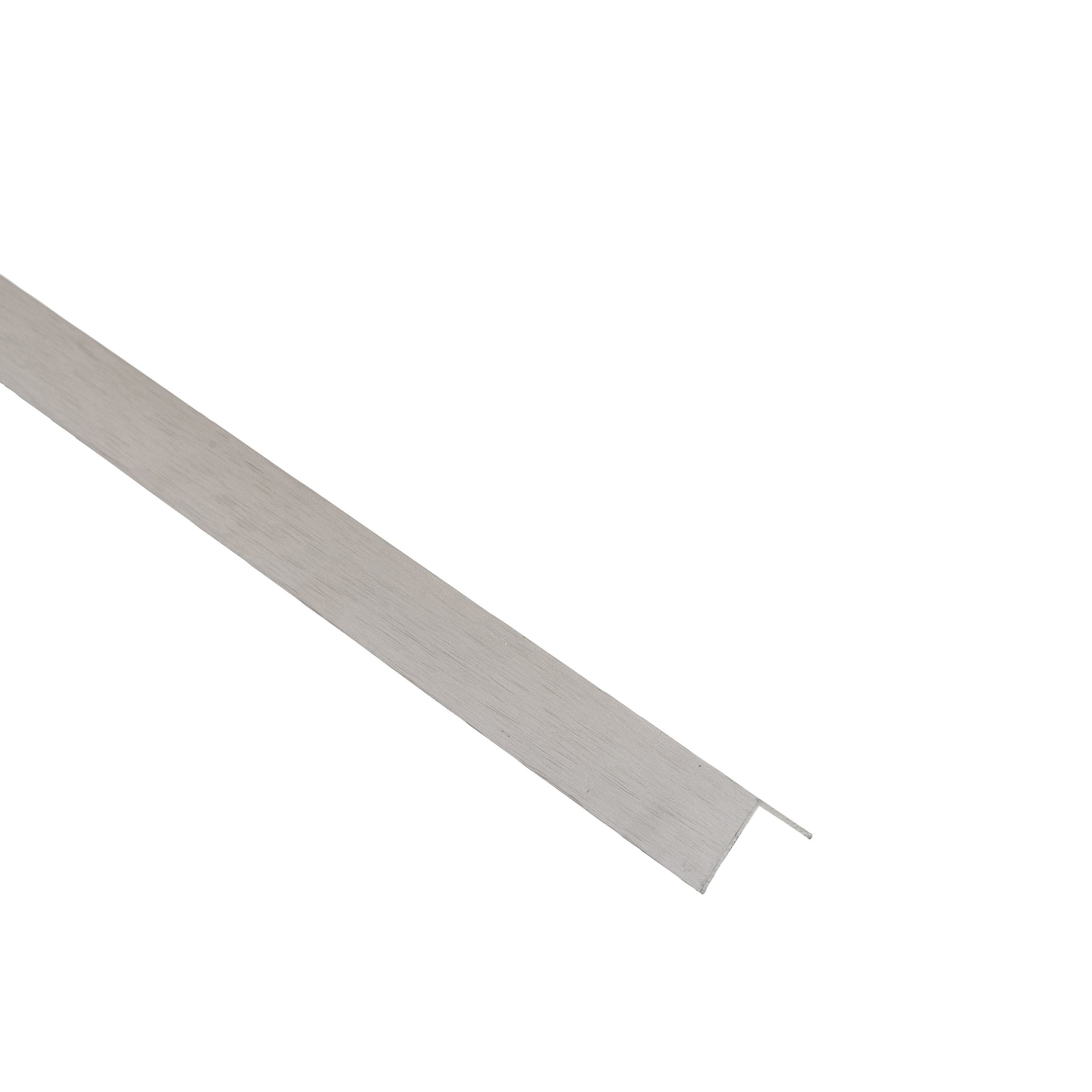 Perfil forma de ángulo de aluminio níquel, alt. 15 x an.15 x l.2500 mm