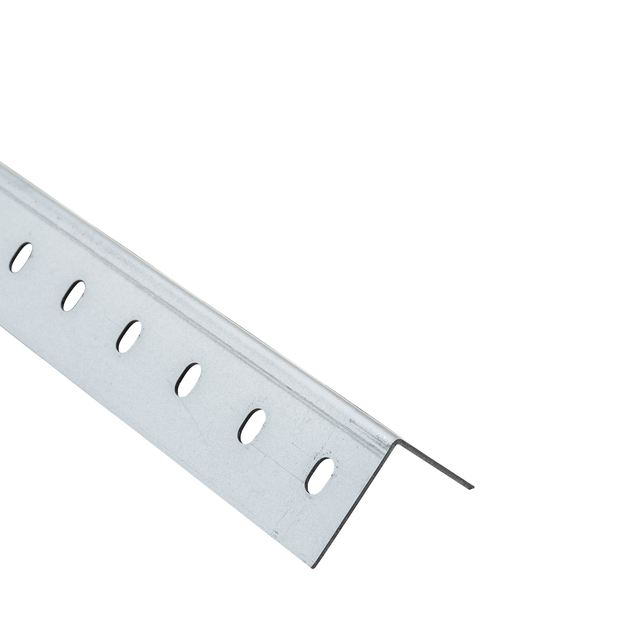 Kątownik stalowy 1m 35x35x1.5 mm dziurkowany srebrny Standers
