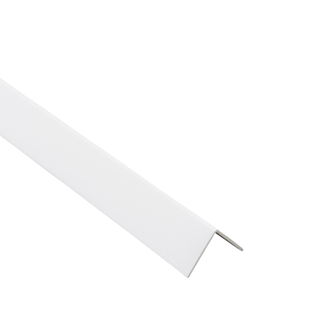 Perfil forma de ángulo de PVC blanco, Alt. 25 x An.25 x L.2600 mm