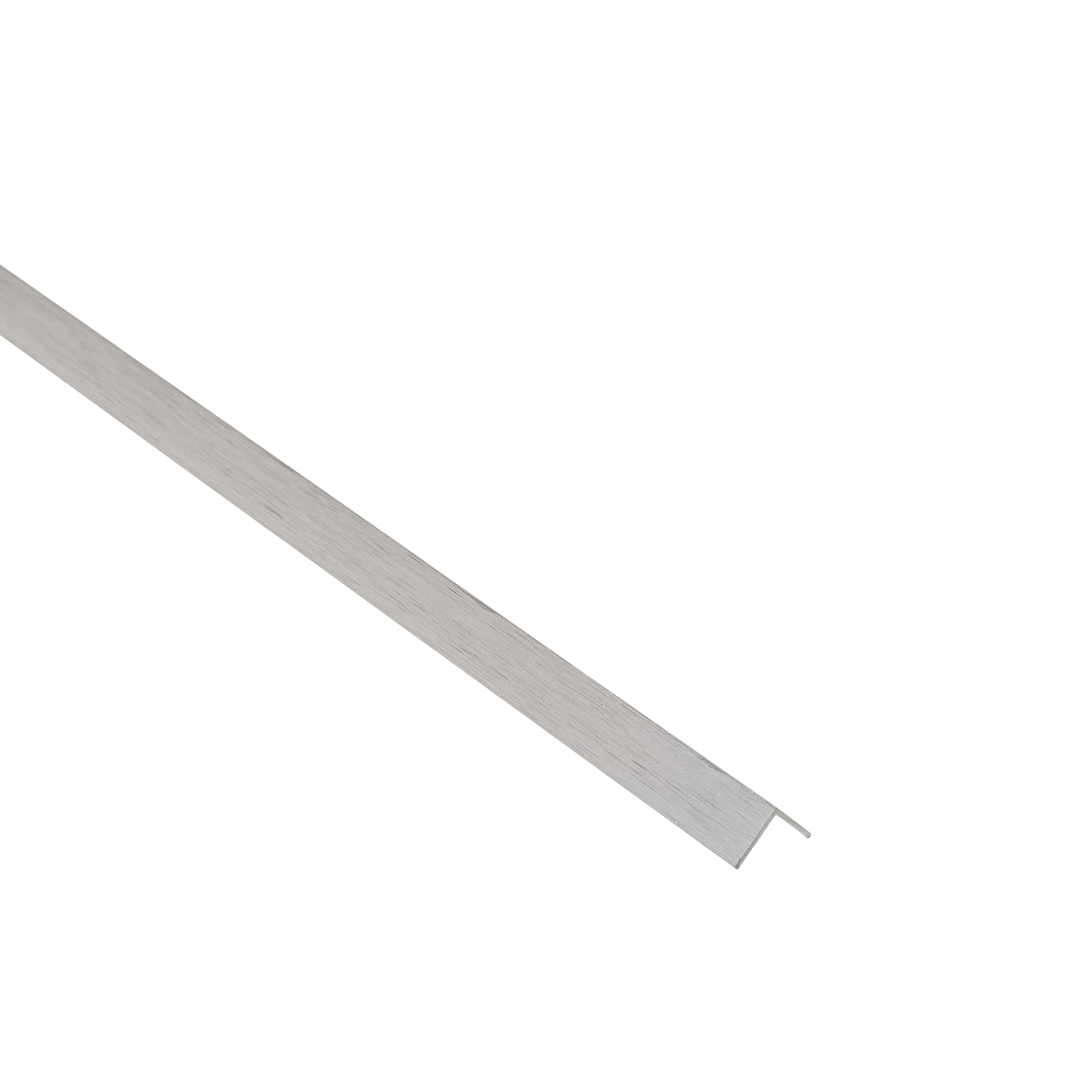 Perfil forma de ángulo de aluminio níquel, alt. 10 x an.10 x l.2500 mm