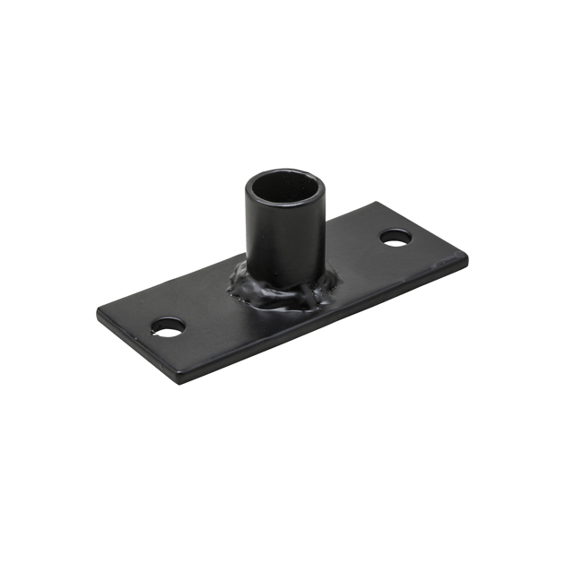 Connecteur acier fixation murale compatible tube rond ⌀25 mm