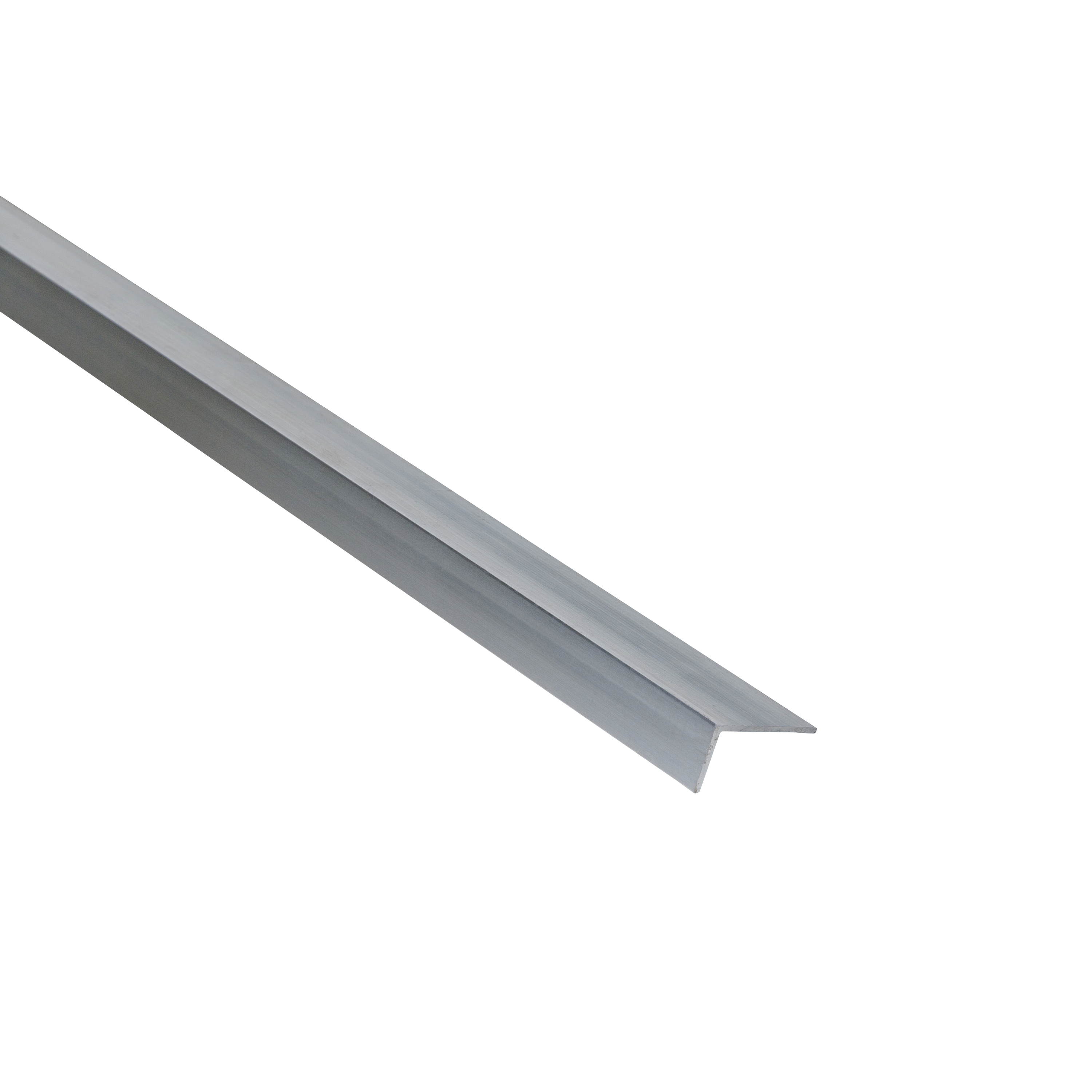 Perfil forma de ángulo no recto de aluminio plata, alt. 6 x an.11 x l.2500 mm