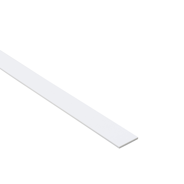 Perfil forma de plano de PVC blanco STANDERS, Alt. 2 x An.20 mm x L.2,6 m