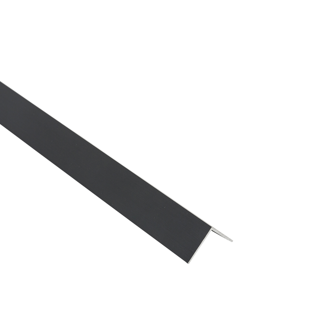 Profilé aluminium anodisé noir mat STANDERS, H.20 x l.20 x Ep.1 mm, L.2.5 m