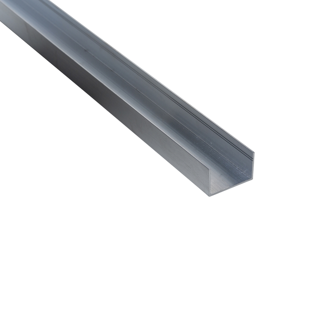 Profilé U aluminium brut STANDERS, H.15 x l.25 x Ep.1 mm, L.2.5 m