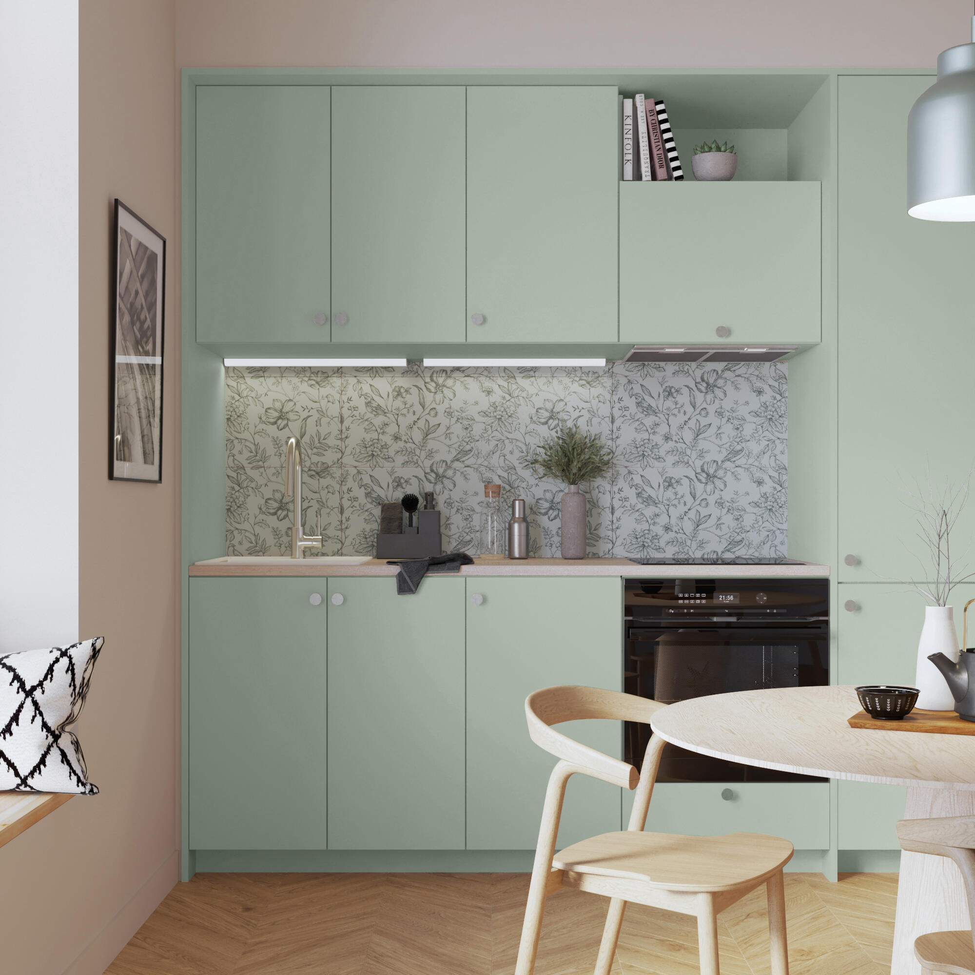 Peinture carrelage, meuble, crédence sage 5 mat LUXENS Cuisine et bain 2L - 6