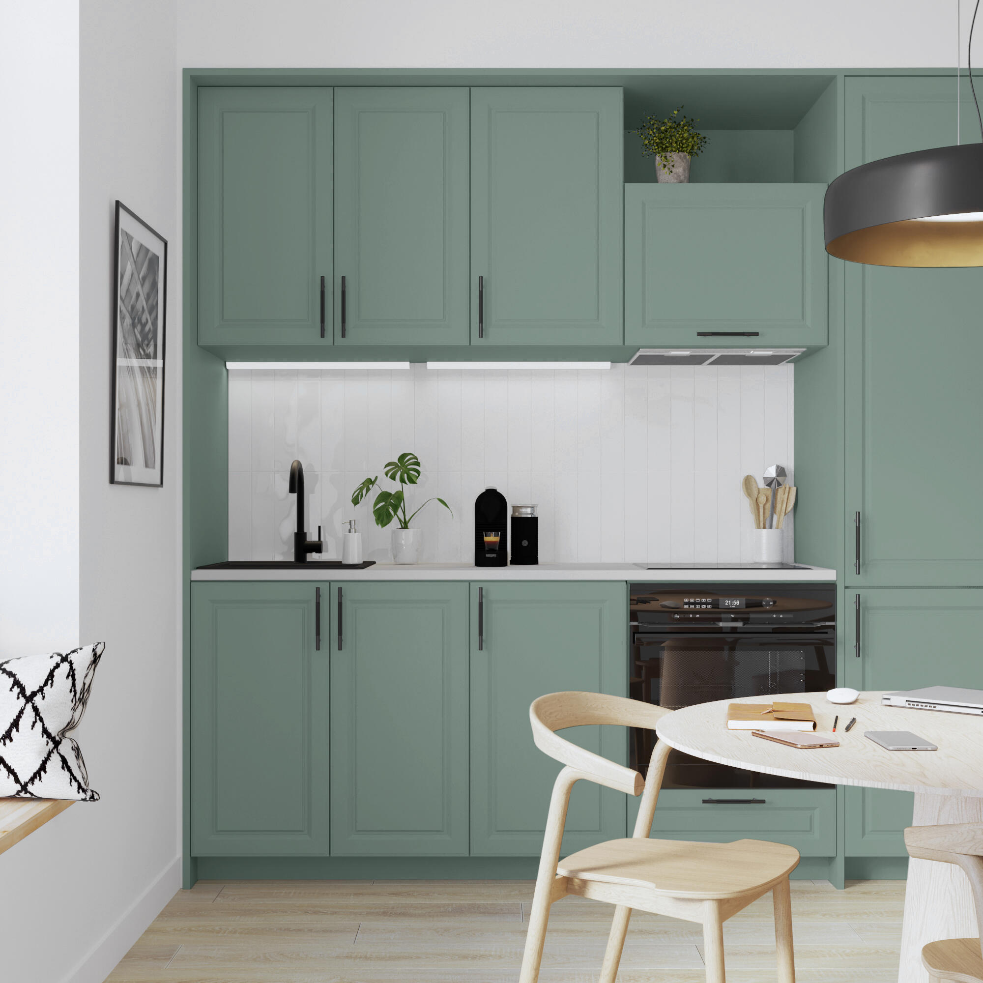 Esmalte de interior multimateriales cocinas y baños LUXENS color sage 3 satinado 2L para azulejos de pared - 7