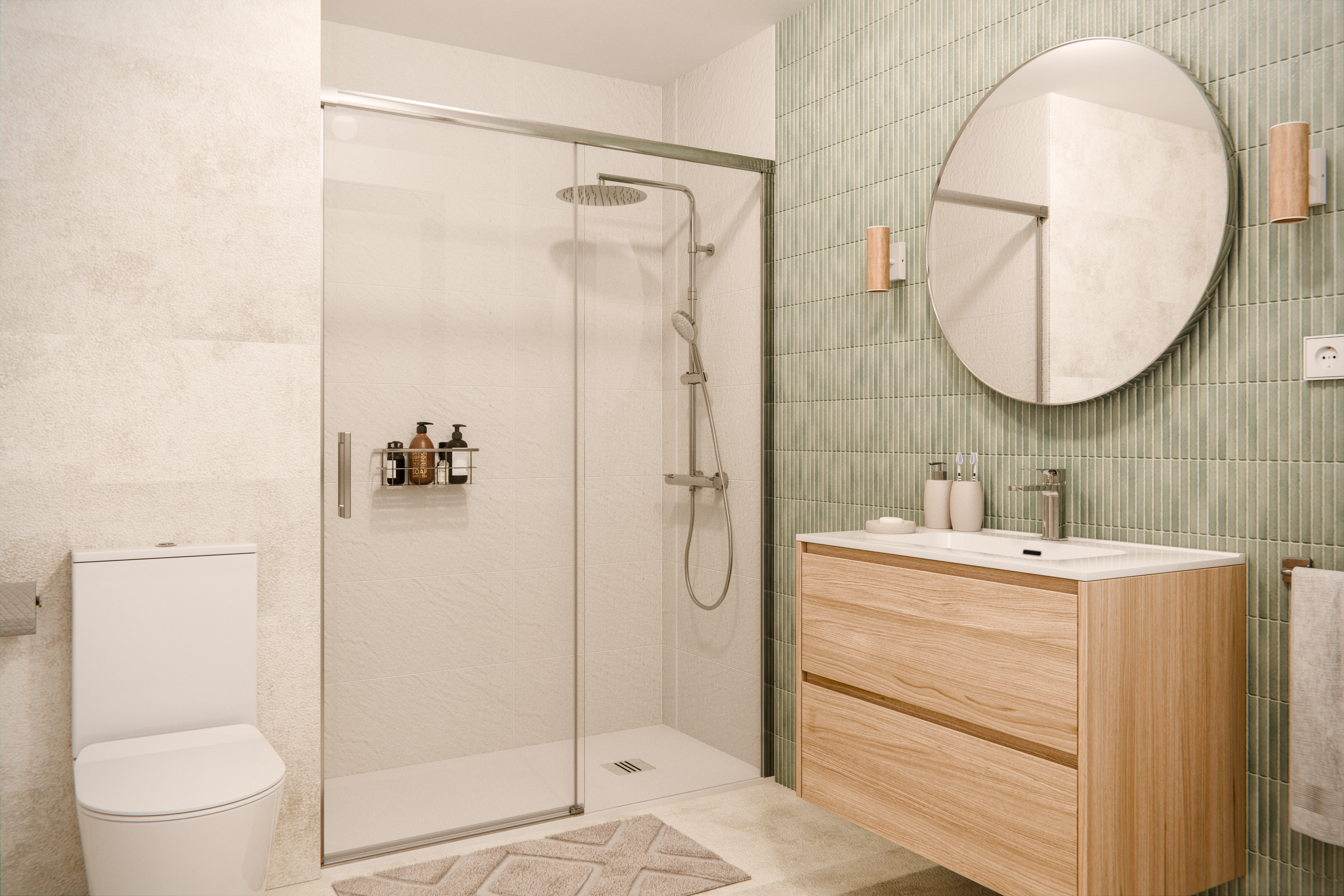 Base de duche SENSEA REMIX RESINA 70X140 BRANCO MATE - 3