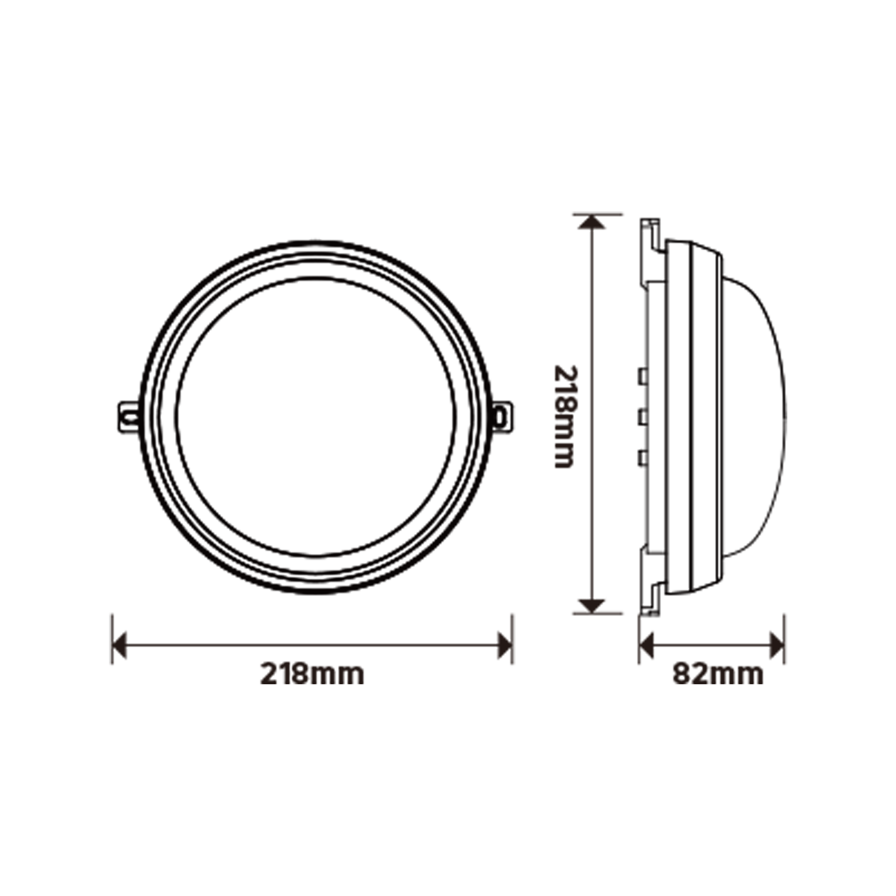 Hublot extérieur IP44 Led rond D.22 cm 1540 Lm blanc neutre, blanc - 4