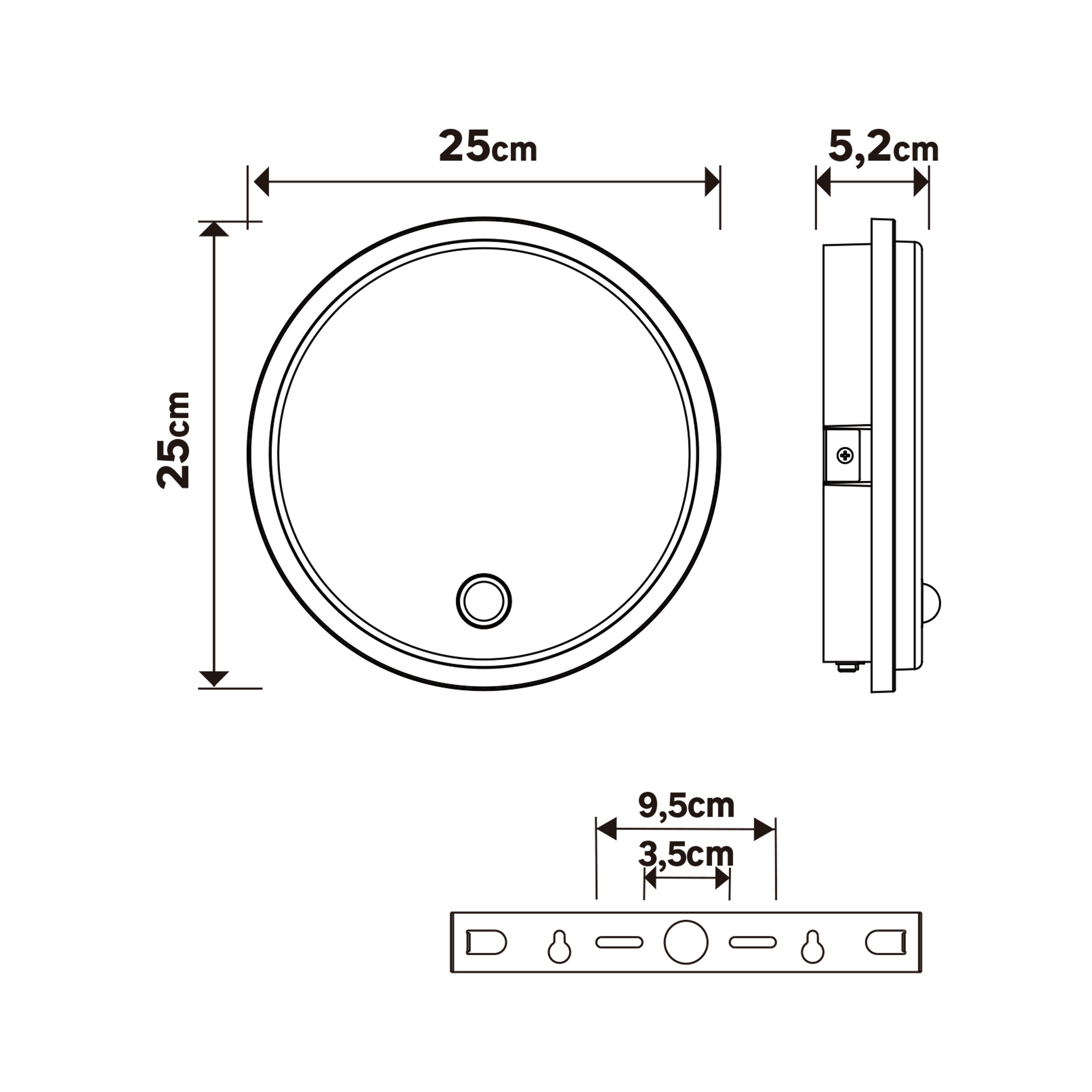 Hublot extérieur détection IP54 Led D.25 cm 1620 Lm blanc neutre, Ezy INSPIRE - 5