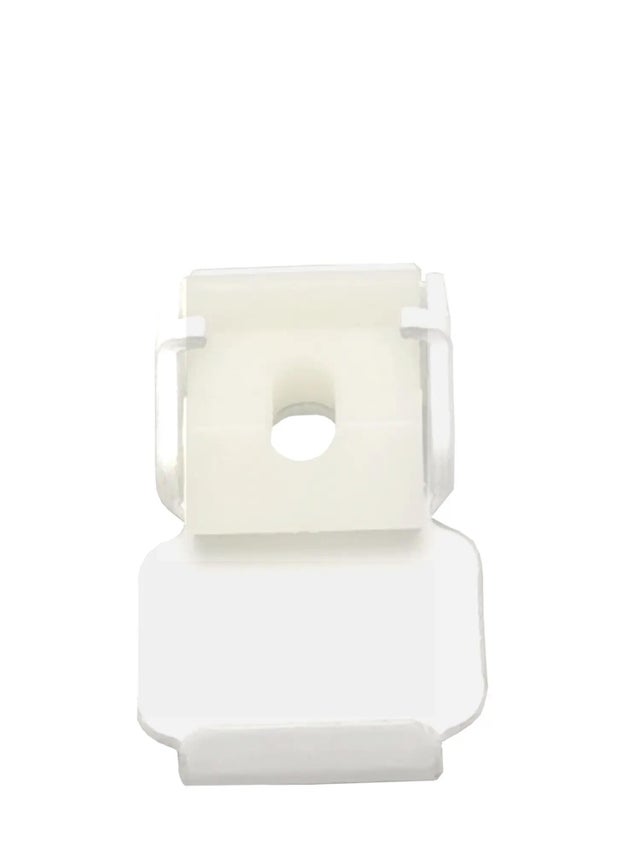 2 supports plafond en acier blanc Rail