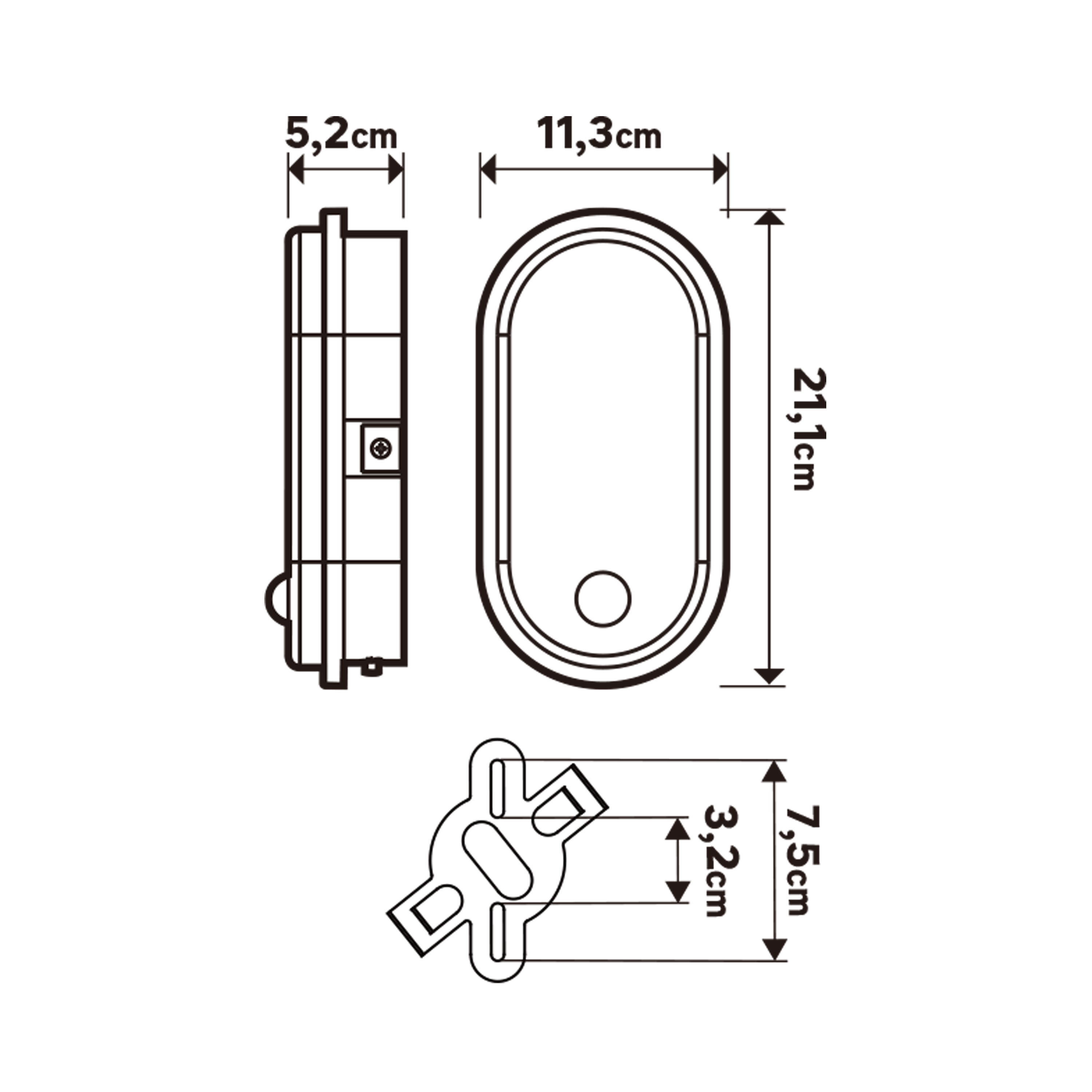 Plafon Ezy biały z czujnikiem 21 cm IP65 LED Inspire - 5