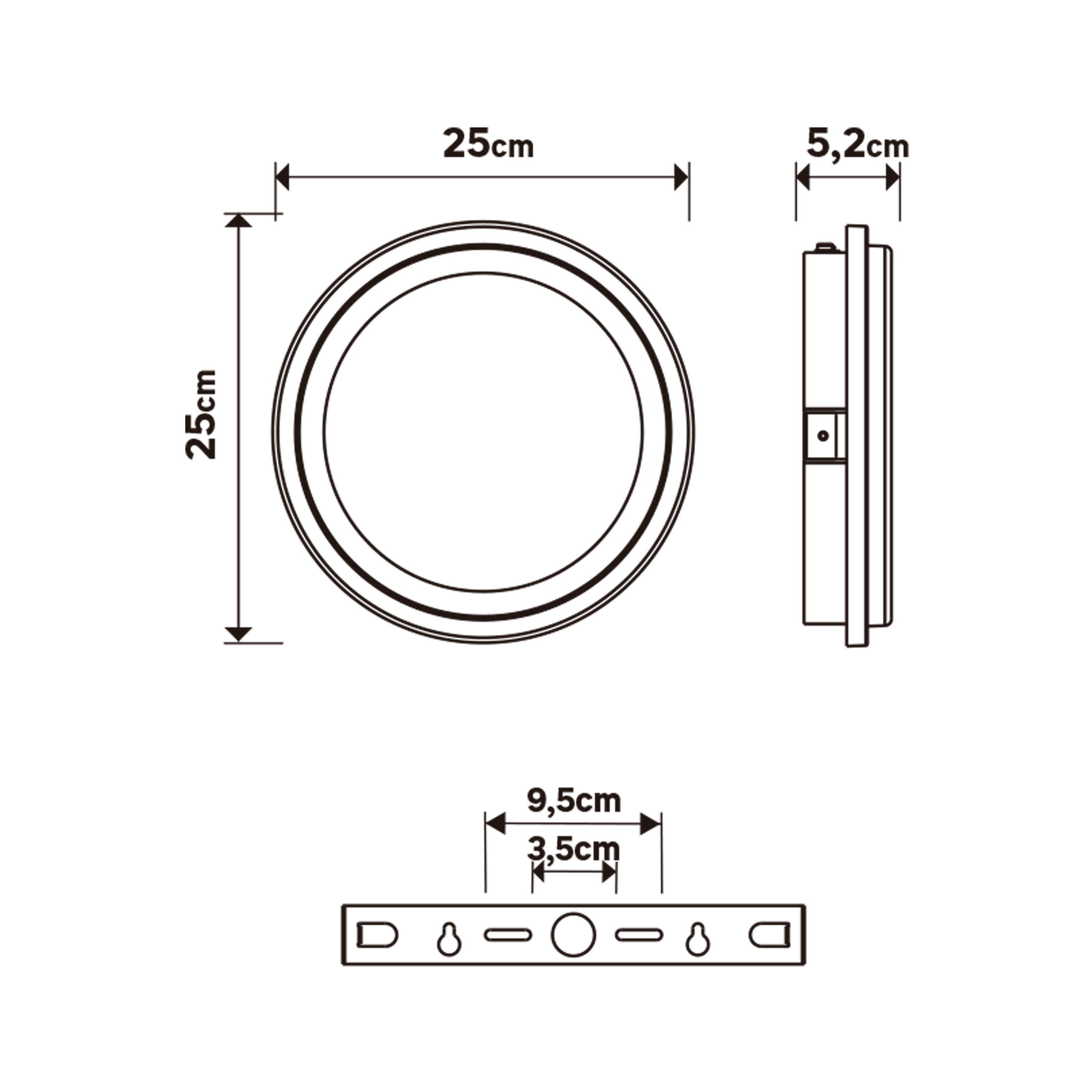 Hublot extérieur IP65 Led rond D.25 cm 1620 Lm blanc neutre, Ezy blanc INSPIRE - 7